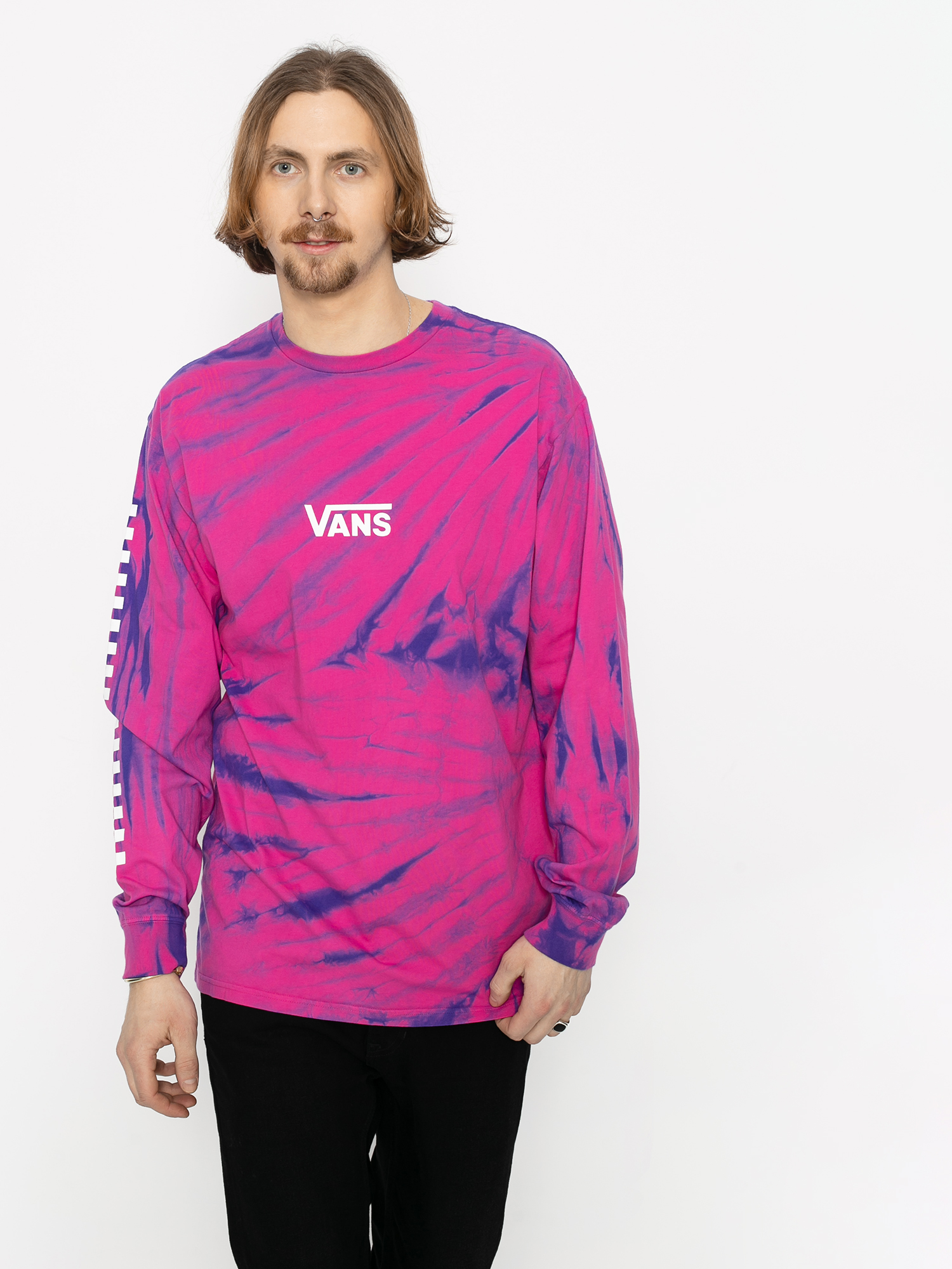 Longsleeve Vans Tie Dye Checker (fuchsia purple tiedye)