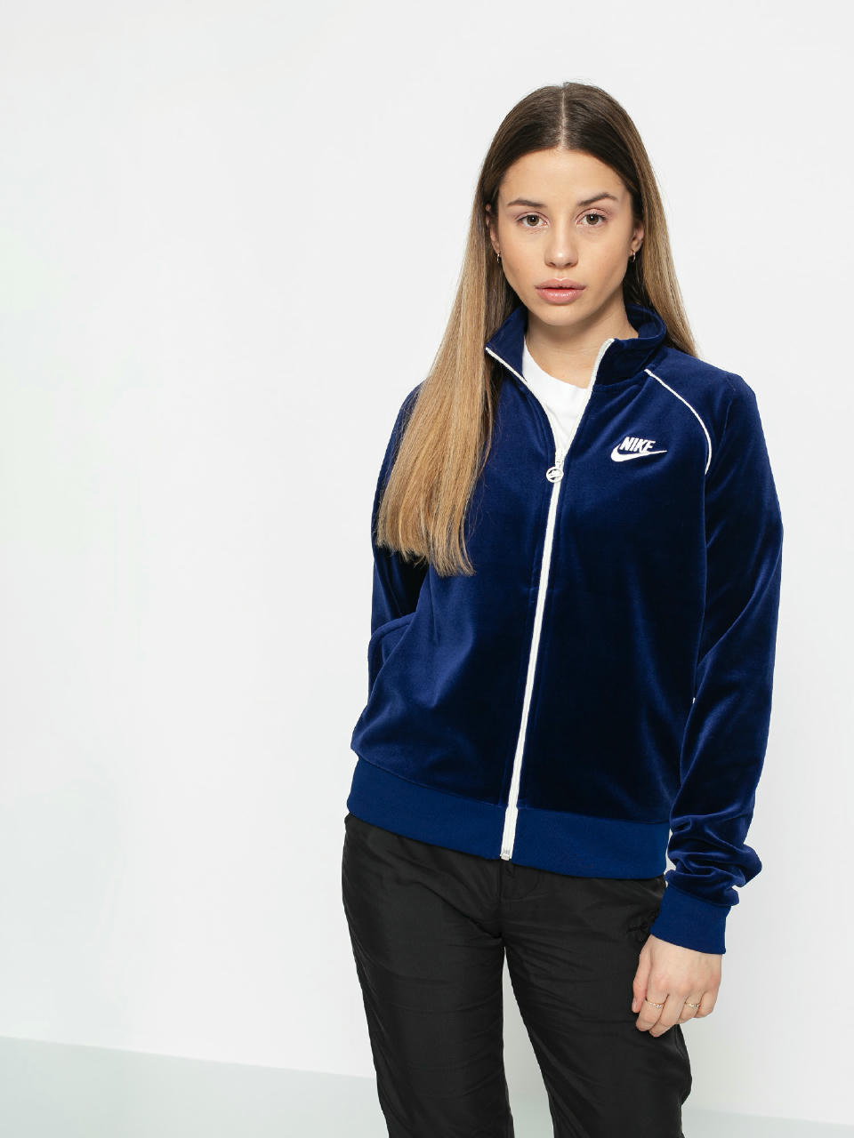 Kurtka Nike Trk Velour Wmn (blue void/sail/sail/sail)