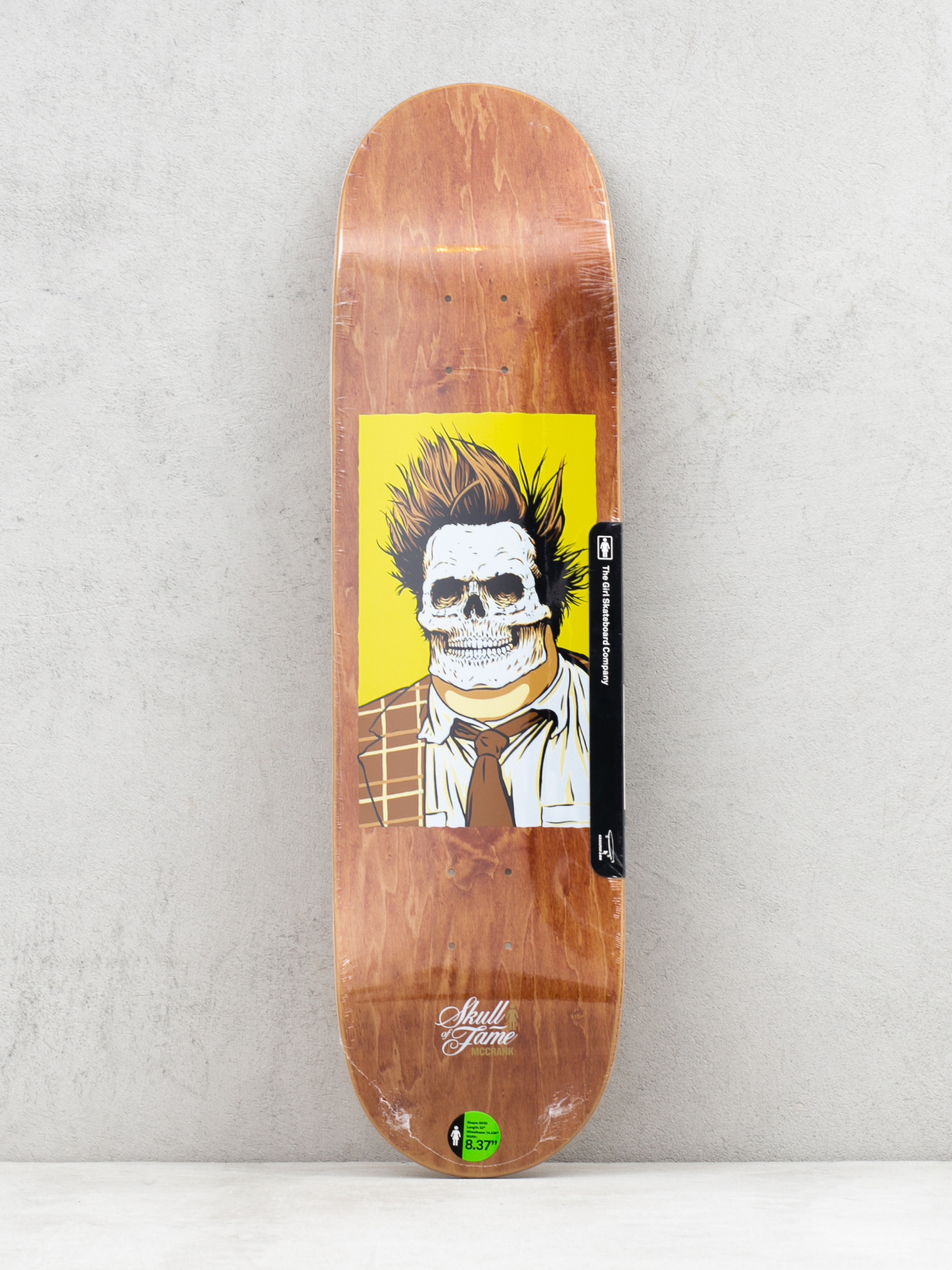 Deck Girl Skateboard Mccrank Skull Of Fame (brown)