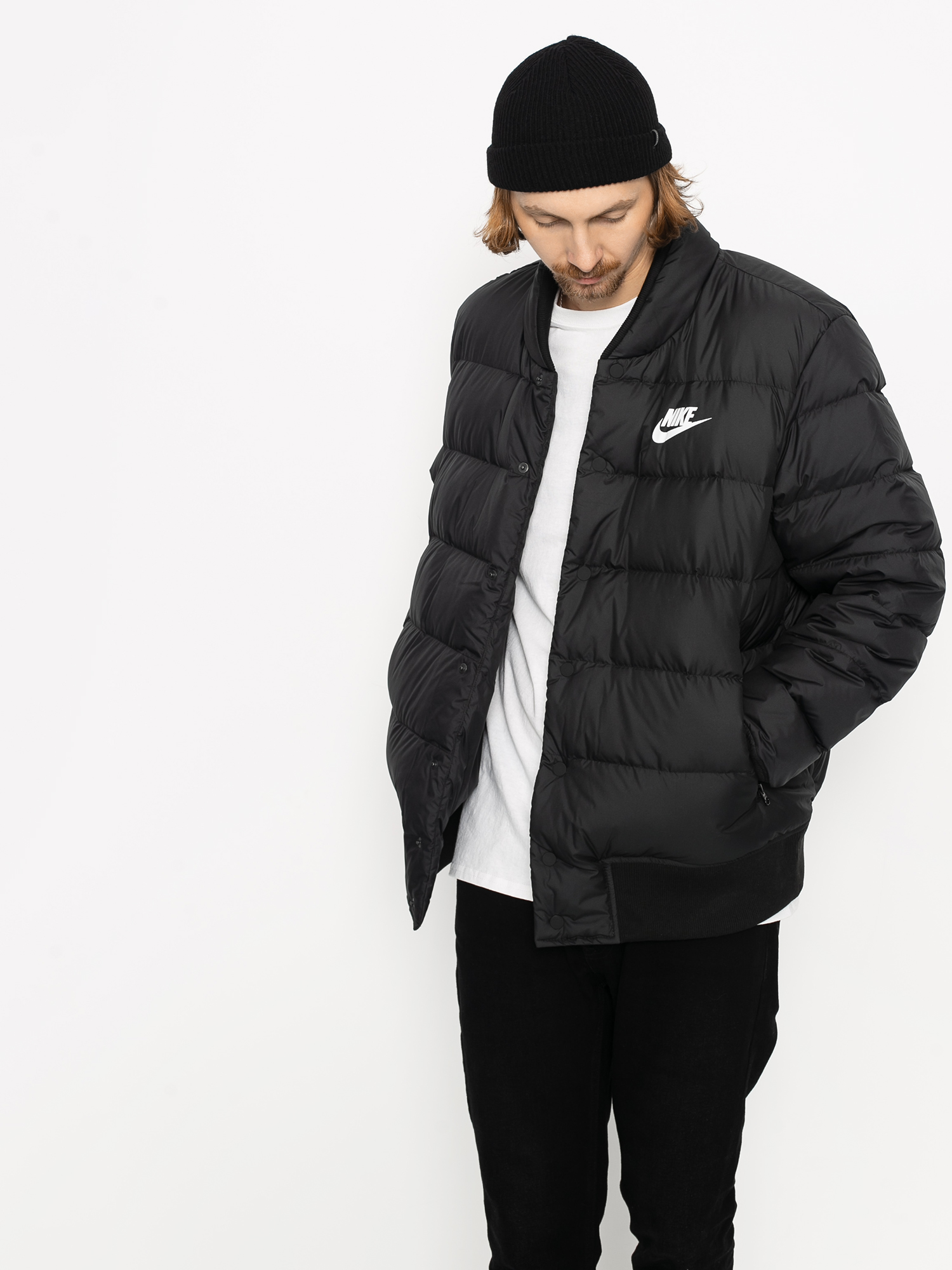 Kurtka Nike Dwn Fill Bombr (black/black/white)