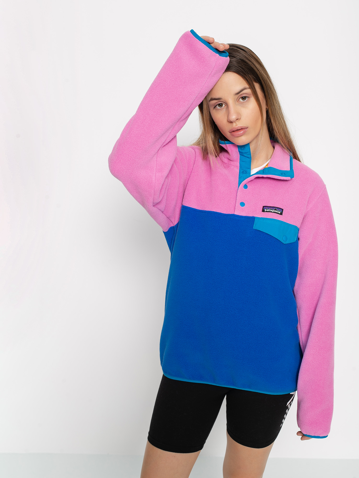 Damski Polar Patagonia Lightweight Synchilla Snap T (marble pink)