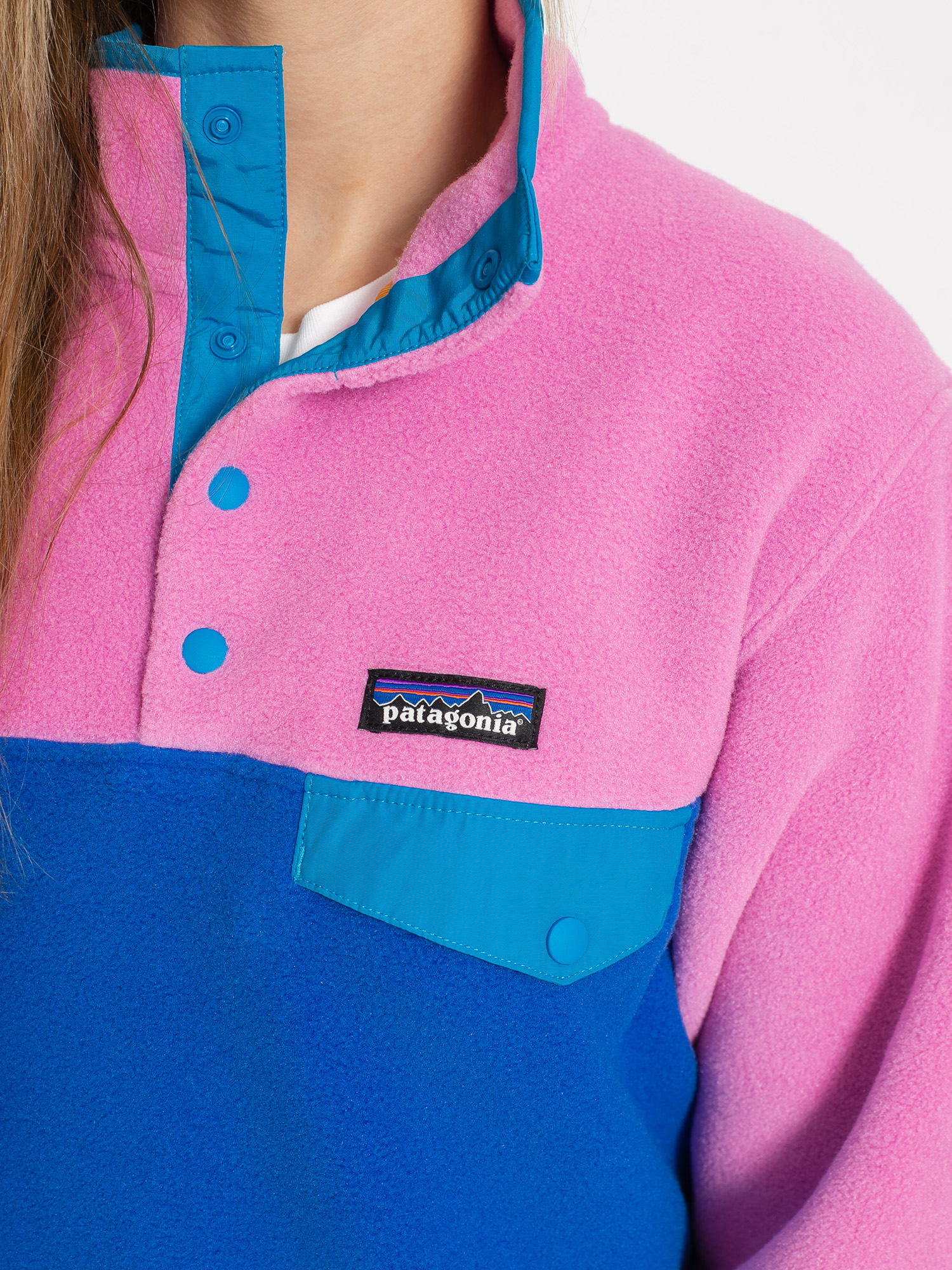Damski Polar Patagonia Lightweight Synchilla Snap T (marble pink)