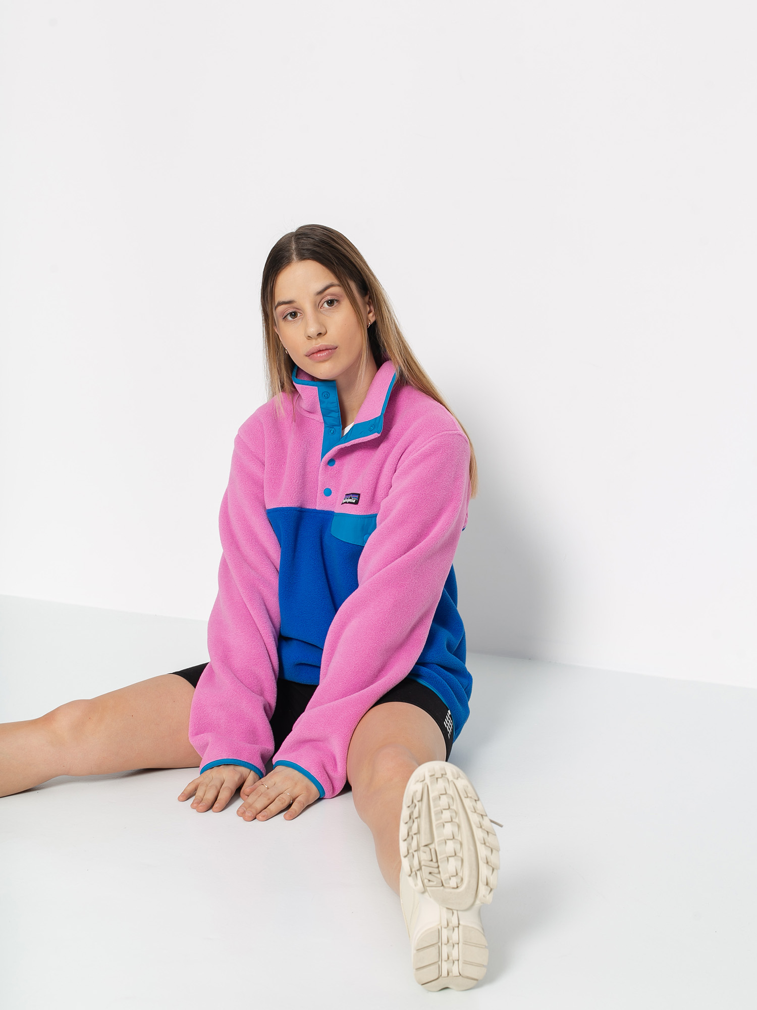 Damski Polar Patagonia Lightweight Synchilla Snap T (marble pink)