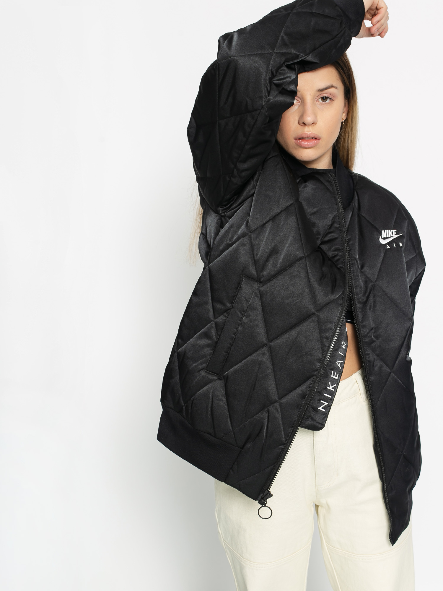Kurtka Nike Air Syn Fill Jkt Satn Wmn (black/black/white)