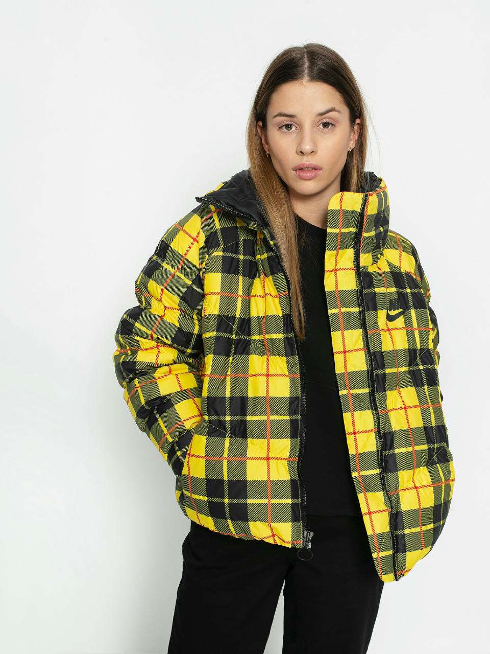 Kurtka Nike Syn Fill Jkt Stmt Aop Pd Wmn (chrome yellow/black)