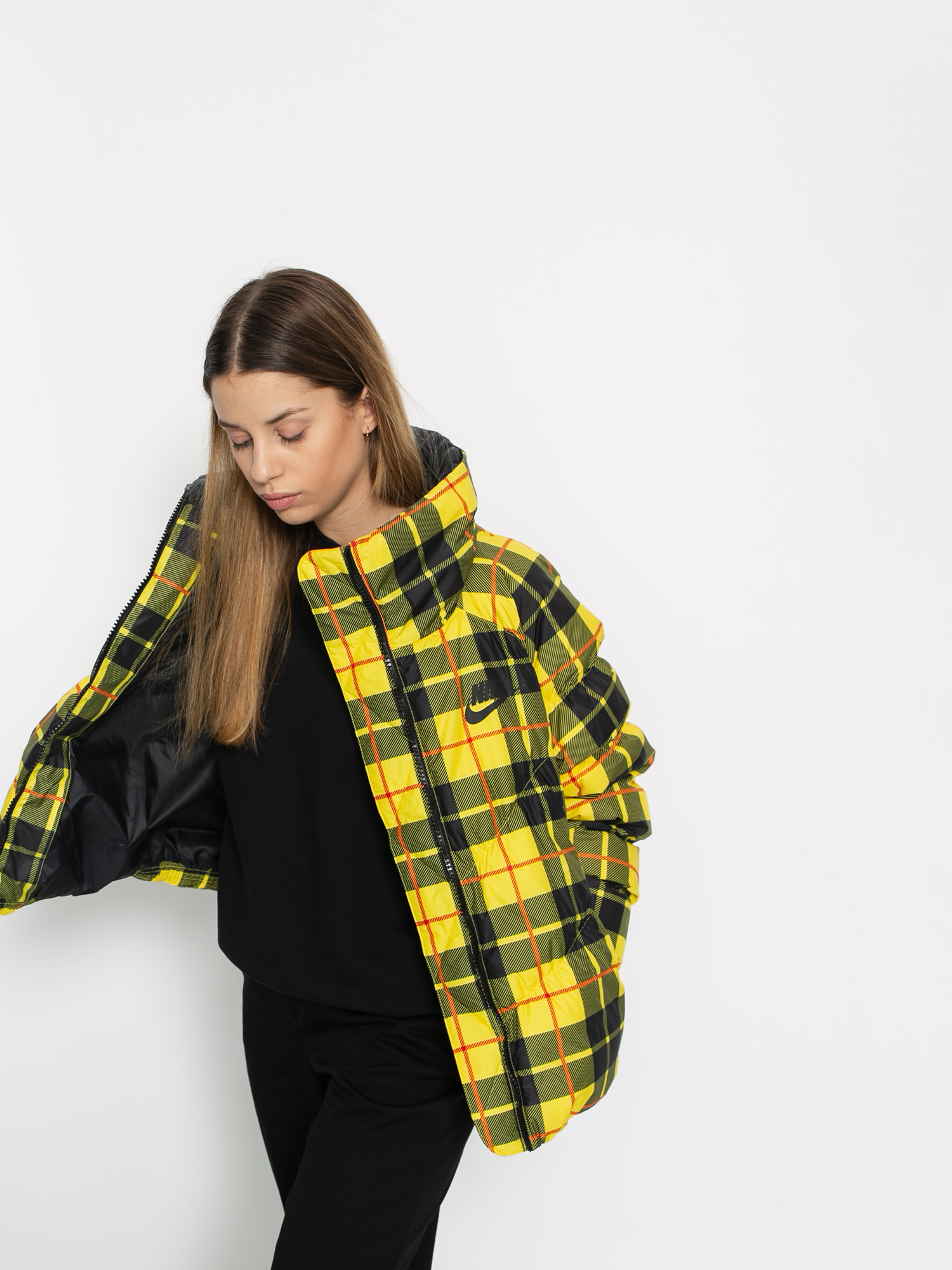Kurtka Nike Syn Fill Jkt Stmt Aop Pd Wmn (chrome yellow/black)