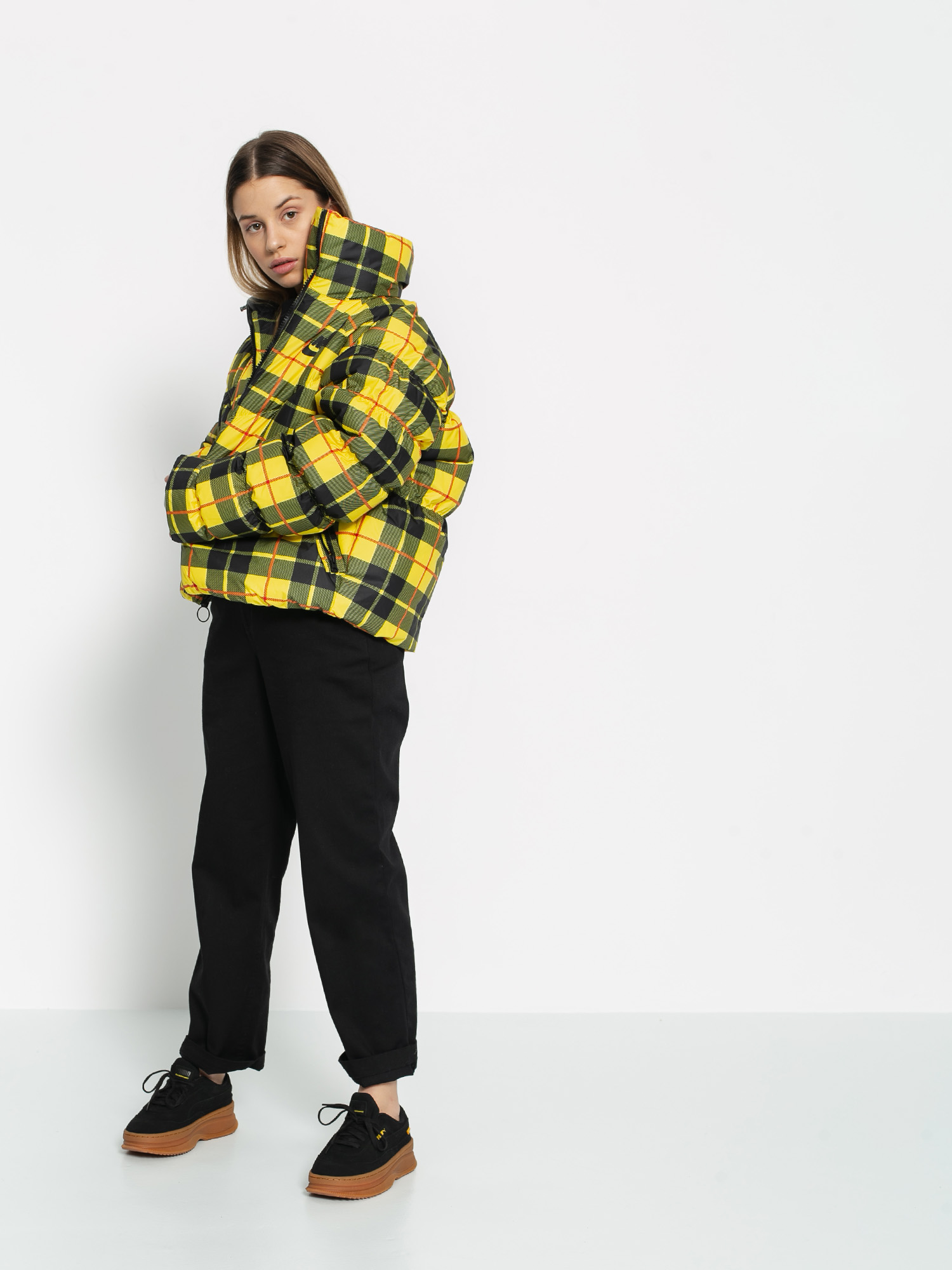 Kurtka Nike Syn Fill Jkt Stmt Aop Pd Wmn (chrome yellow/black)
