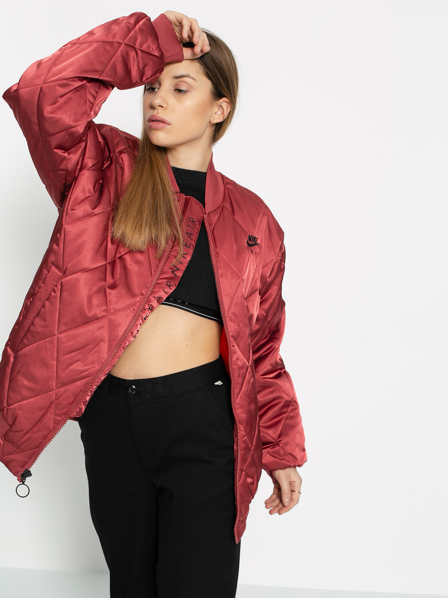 Kurtka Nike Air Syn Fill Jkt Satn Wmn (cedar/team orange/black)