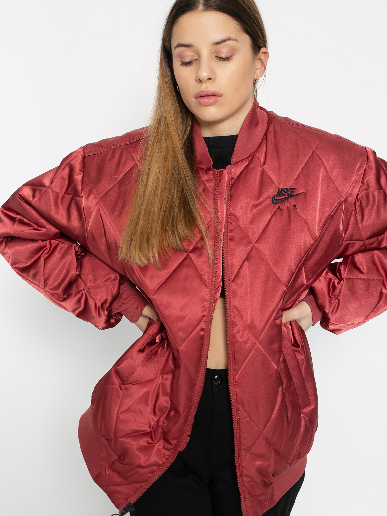 Kurtka Nike Air Syn Fill Jkt Satn Wmn (cedar/team orange/black)