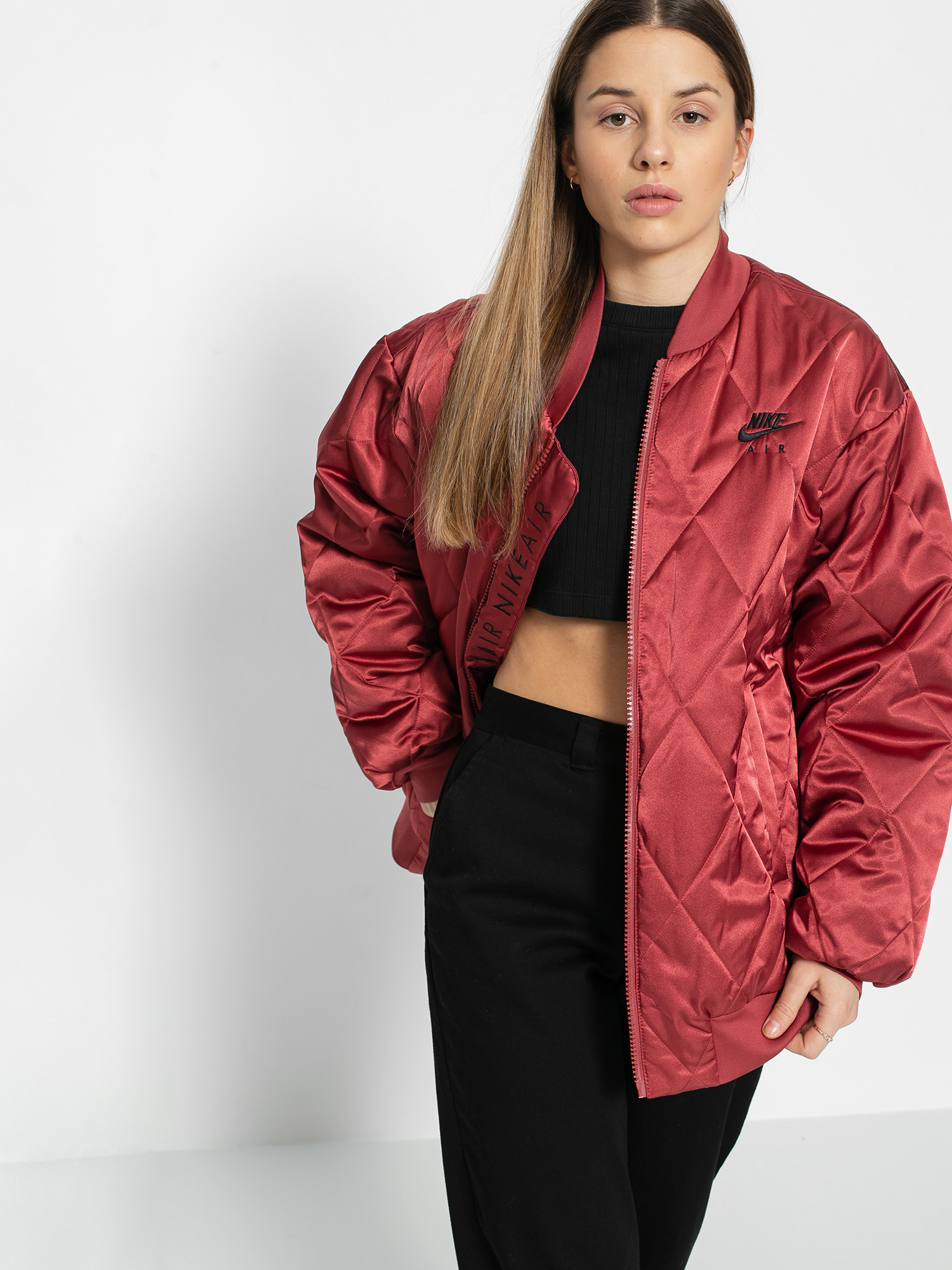 Kurtka Nike Air Syn Fill Jkt Satn Wmn (cedar/team orange/black)