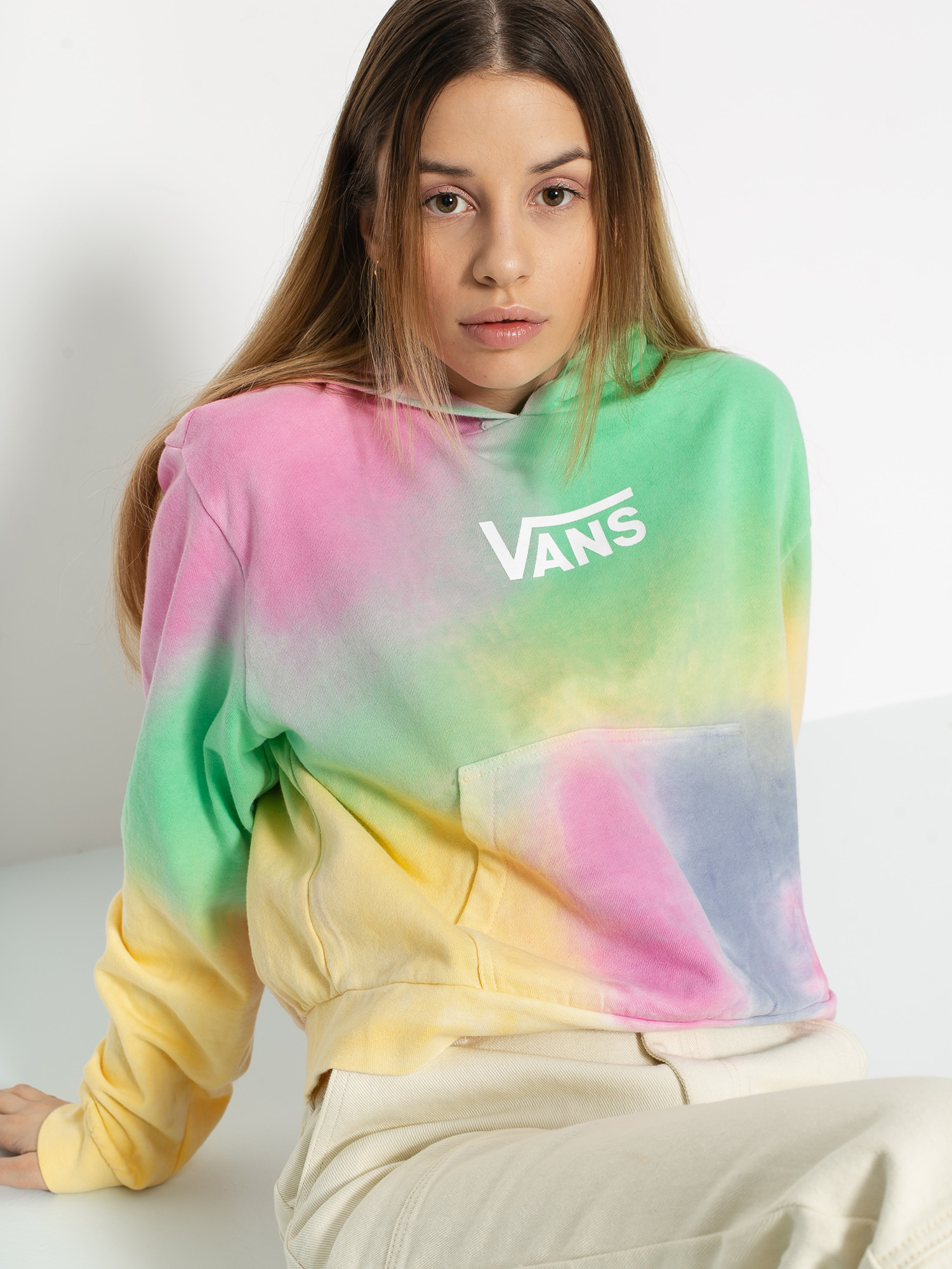 Bluza z kapturem Vans Aura Crop HD Wmn (aura wash)