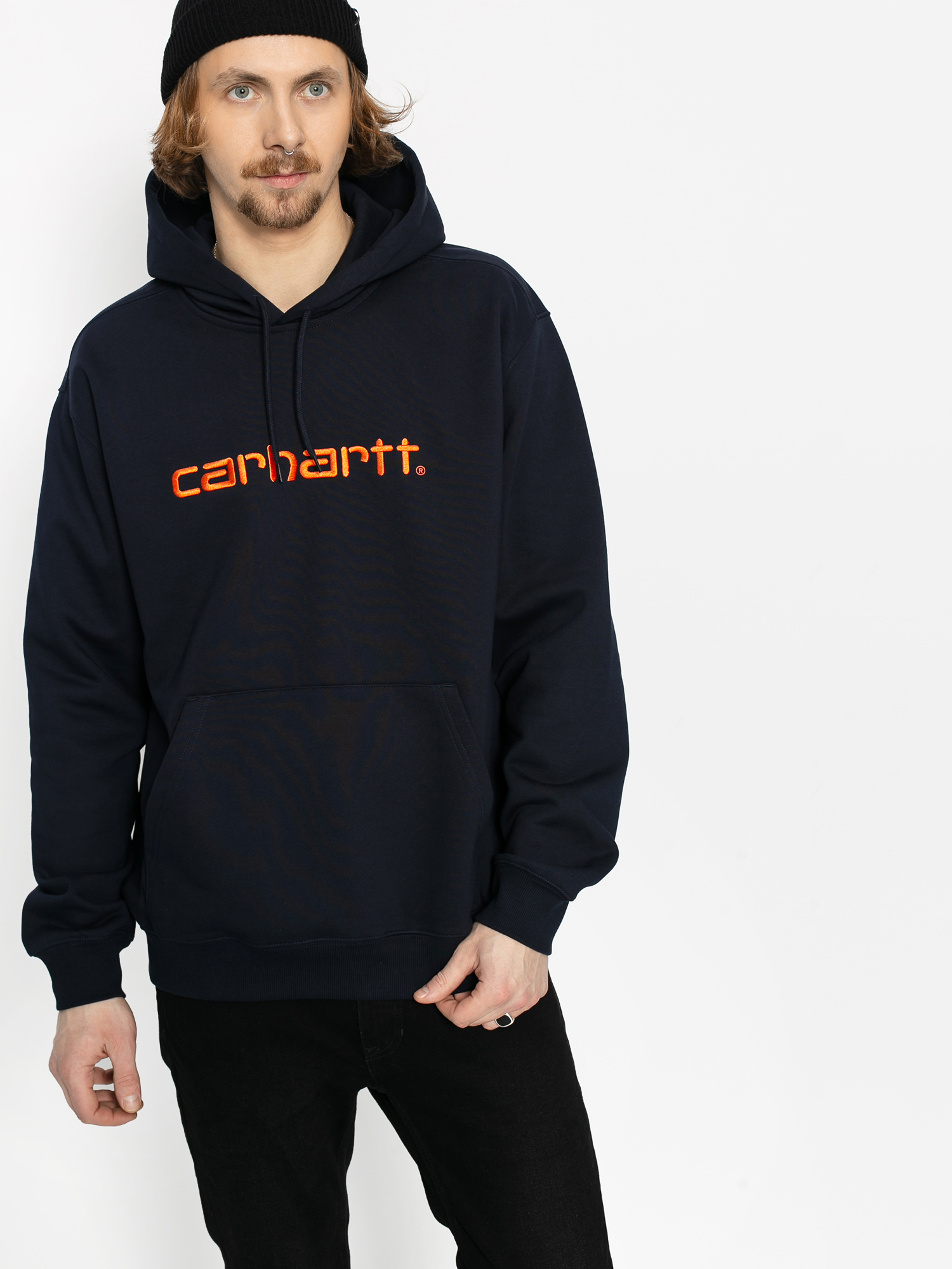 Bluza z kapturem Carhartt WIP Carhartt HD (dark navy/clockwork)
