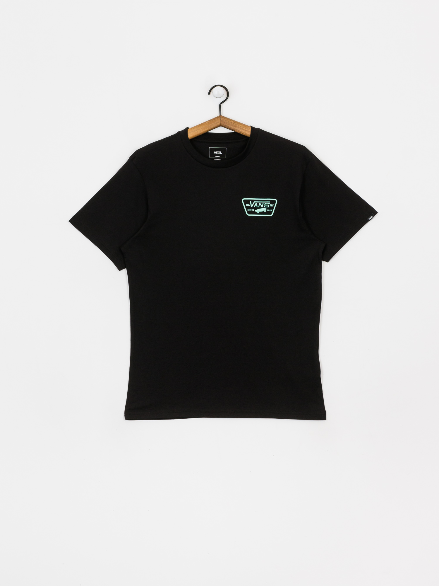 T-shirt Vans Full Patch Back (black/dusty jade green)