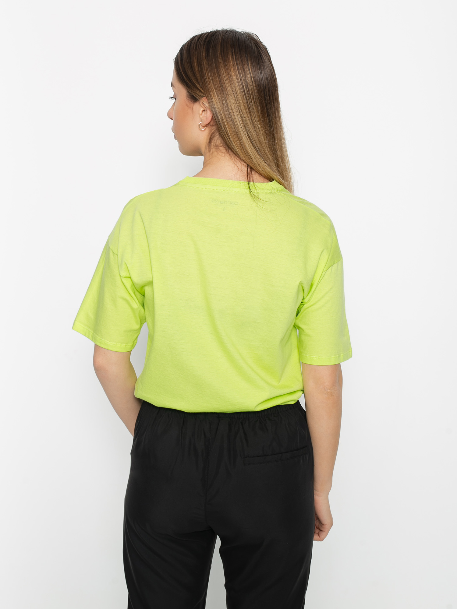 T-shirt Carhartt WIP Carrie Pocket Wmn (lime/ash heather)