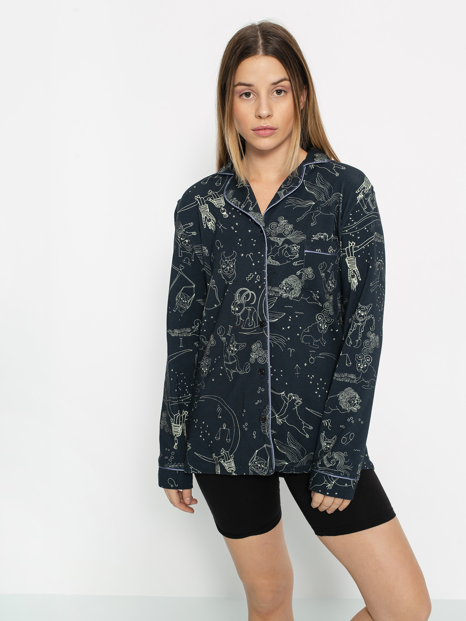 Koszula Yeah Bunny Puppy LS Wmn (dark navy)