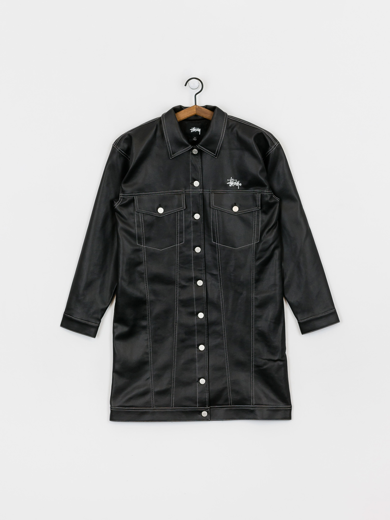 Kurtka Stussy PU Trucker Wmn (black)