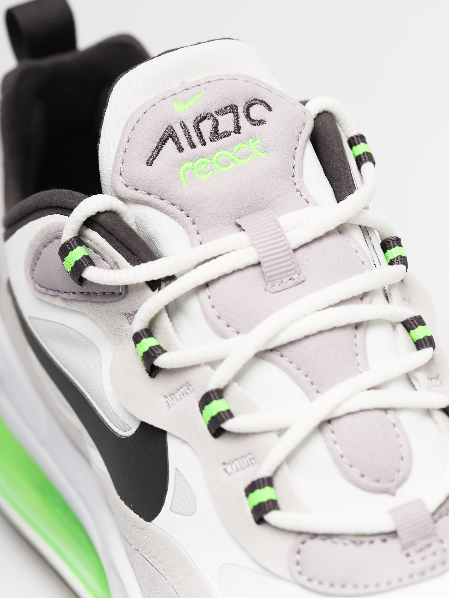 Buty Nike Air Max 270 React (summit white/electric green vast grey)