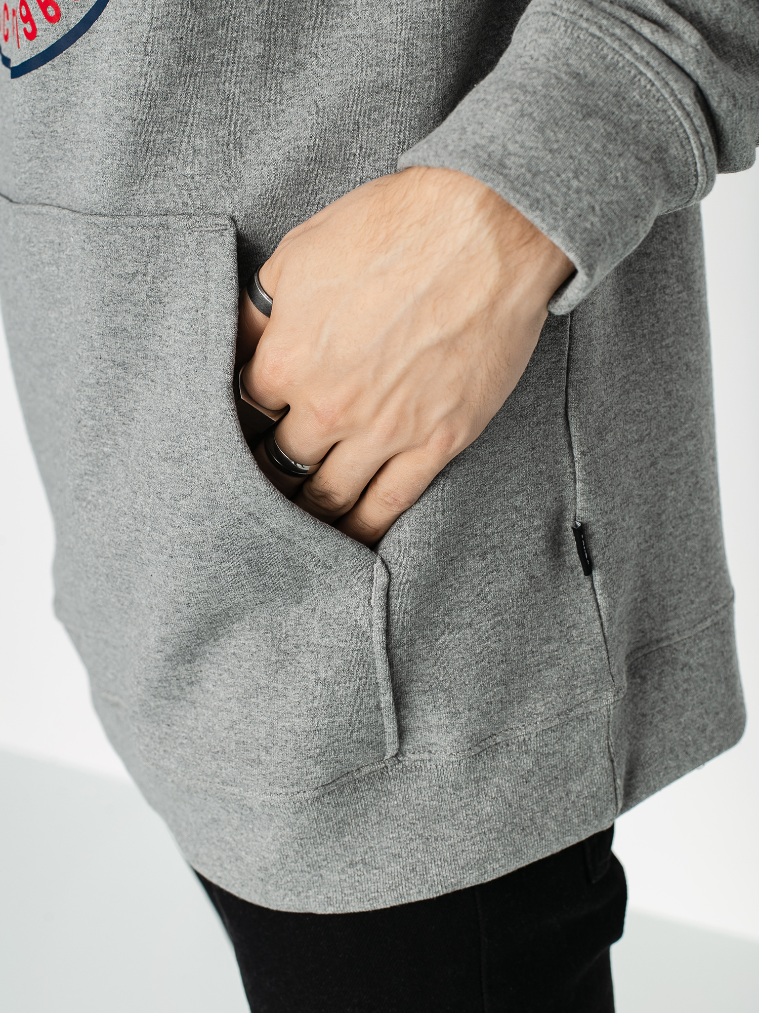 Bluza z kapturem Vans Og Checker HD (cement heather)