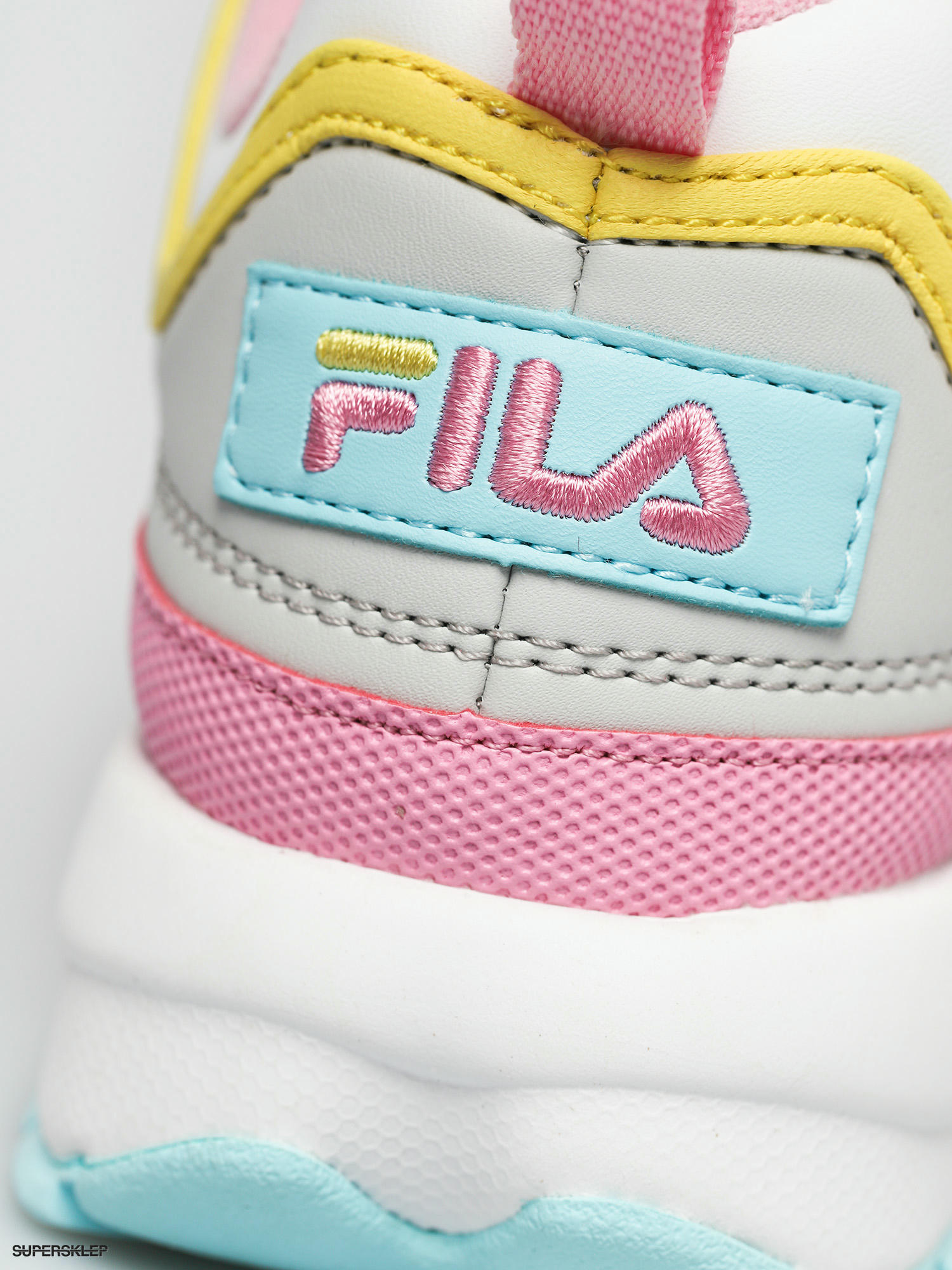 fila disruptor cb low white limelight