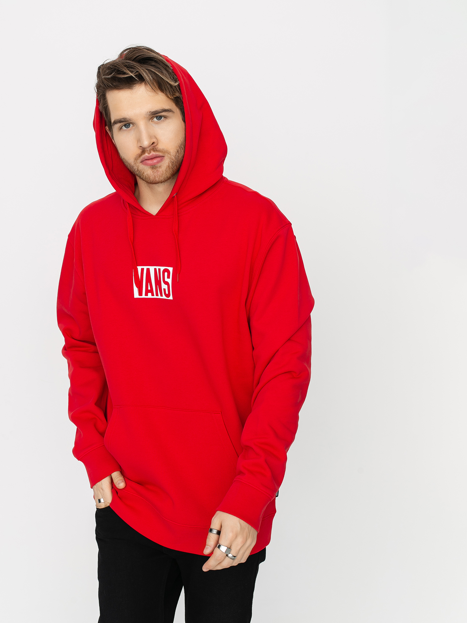 Bluza z kapturem Vans New Stax HD (racing red)