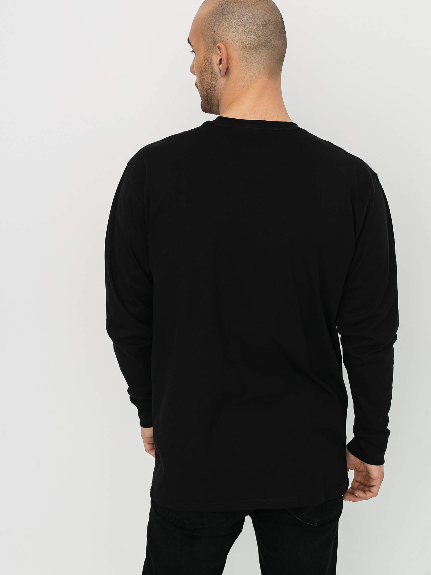 Longsleeve Vans Left Chest Hit (black/sulphur spring)