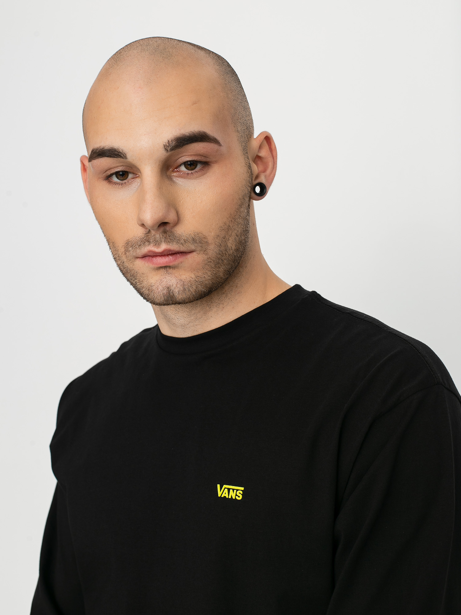 Longsleeve Vans Left Chest Hit (black/sulphur spring)