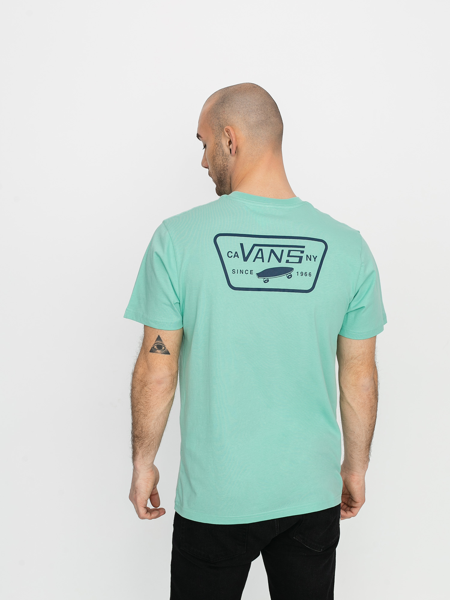 T-shirt Vans Full Patch Back (dusty jade green/drs bls)