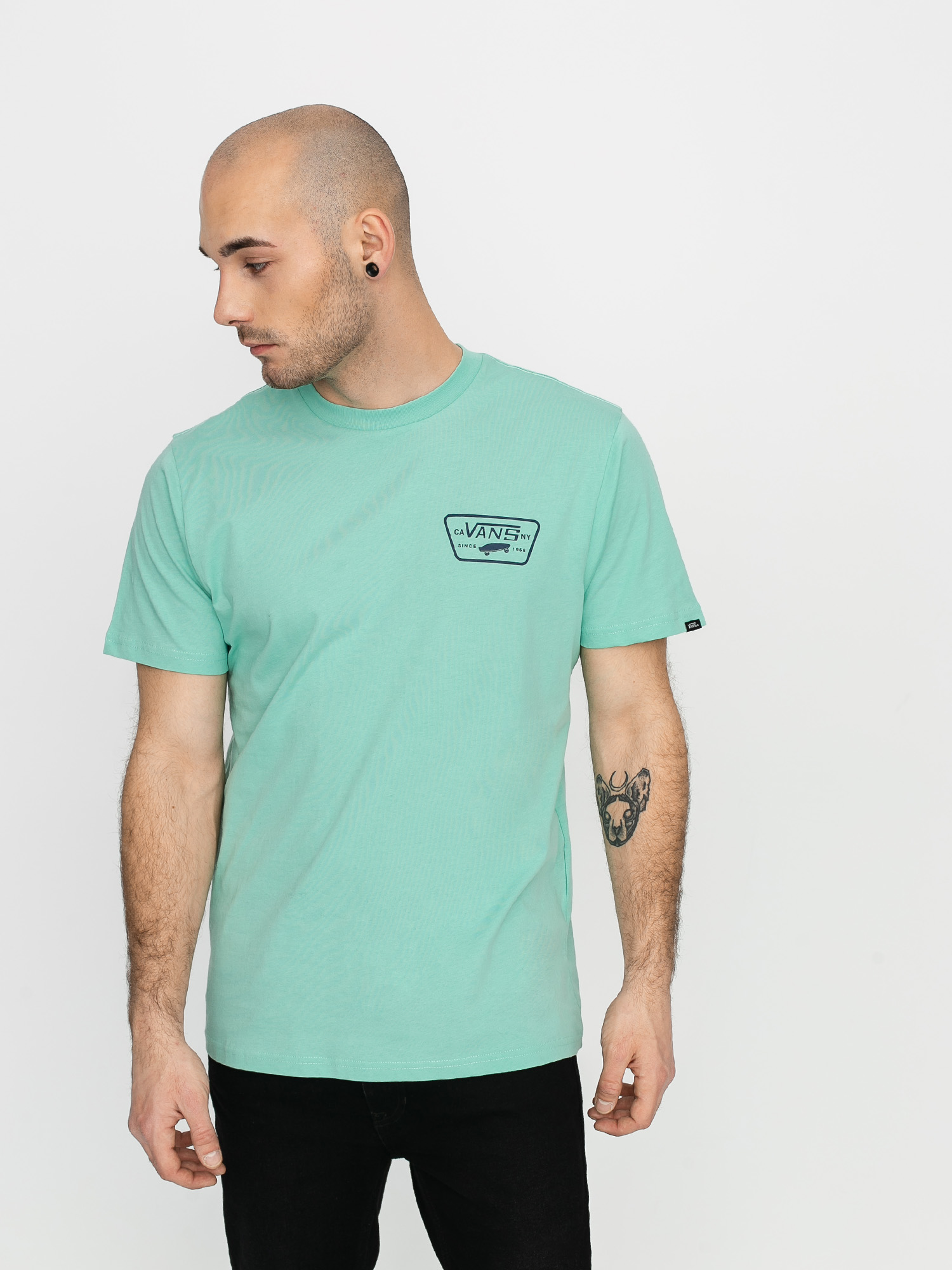 T-shirt Vans Full Patch Back (dusty jade green/drs bls)