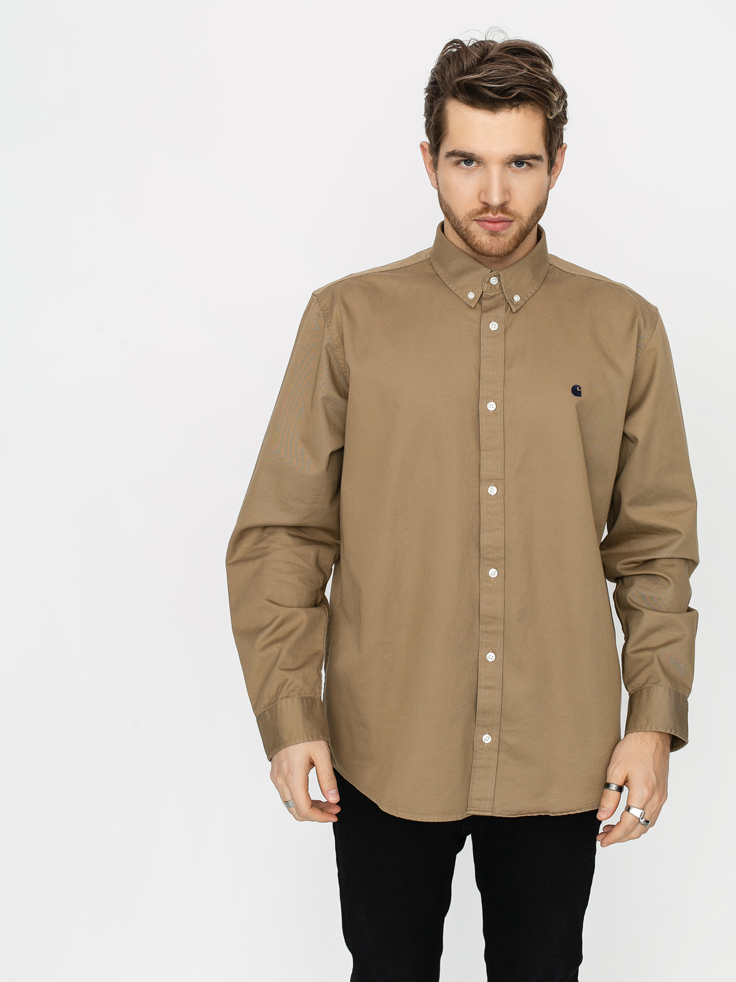 Koszula Carhartt WIP Madison (leather/dark navy)