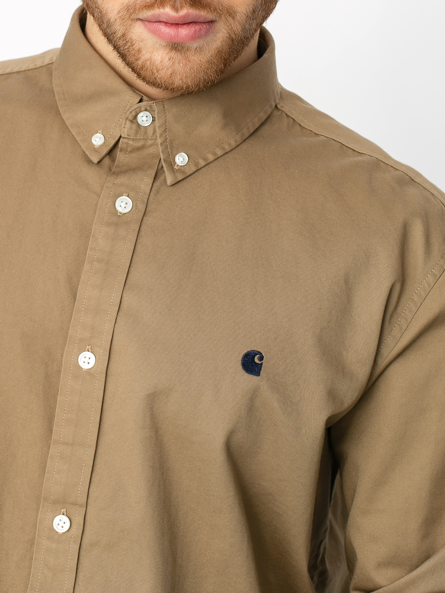 Koszula Carhartt WIP Madison (leather/dark navy)