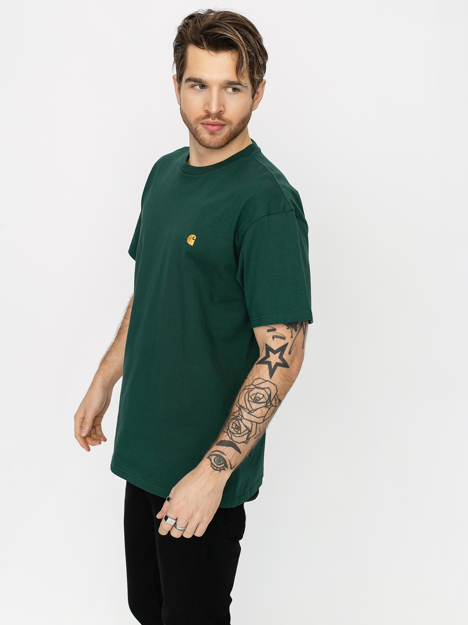 T-shirt Carhartt WIP Chase (treehouse/gold)