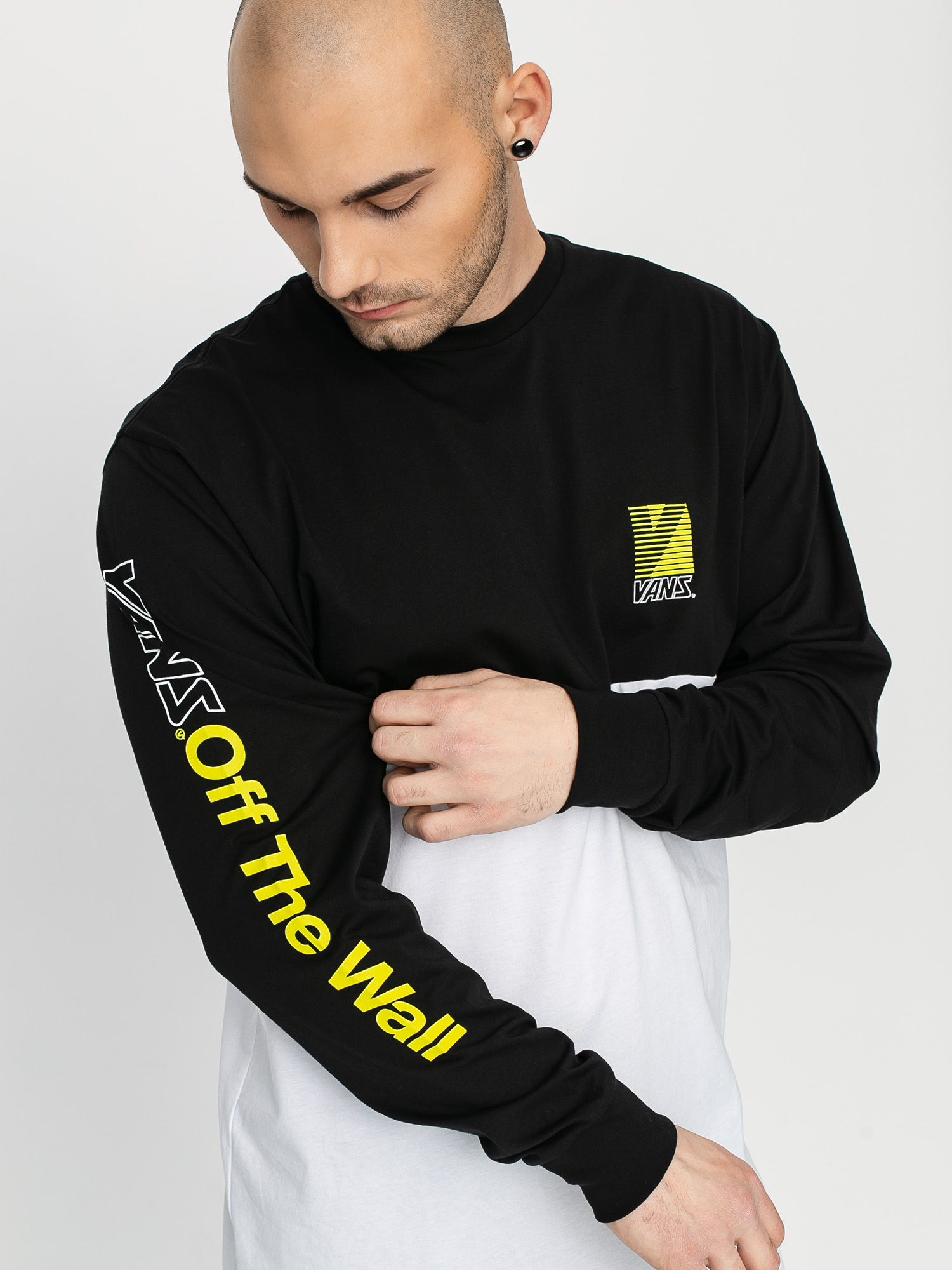 Longsleeve Vans Retro Sport Colorblock (white/black)