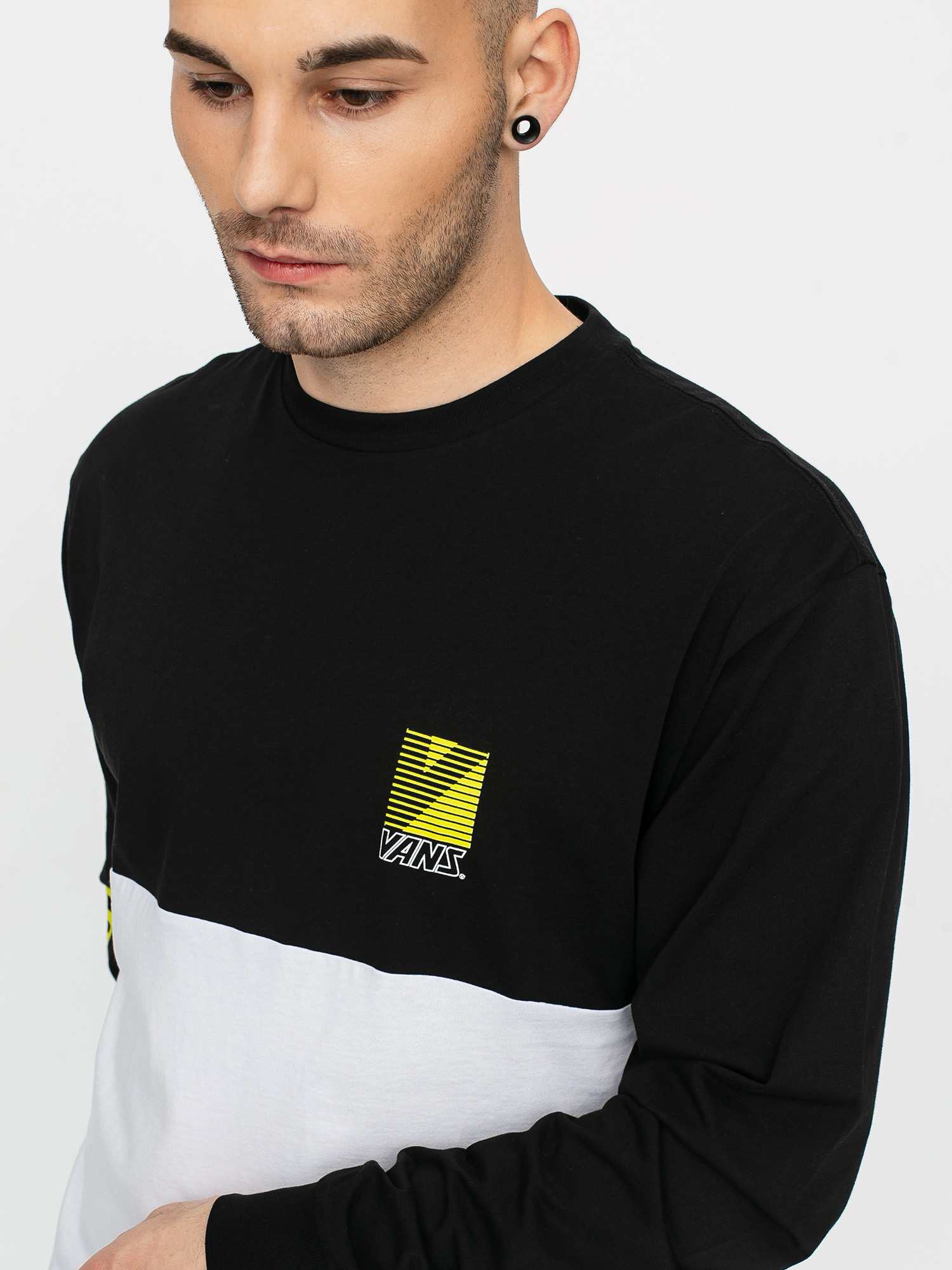 Longsleeve Vans Retro Sport Colorblock (white/black)