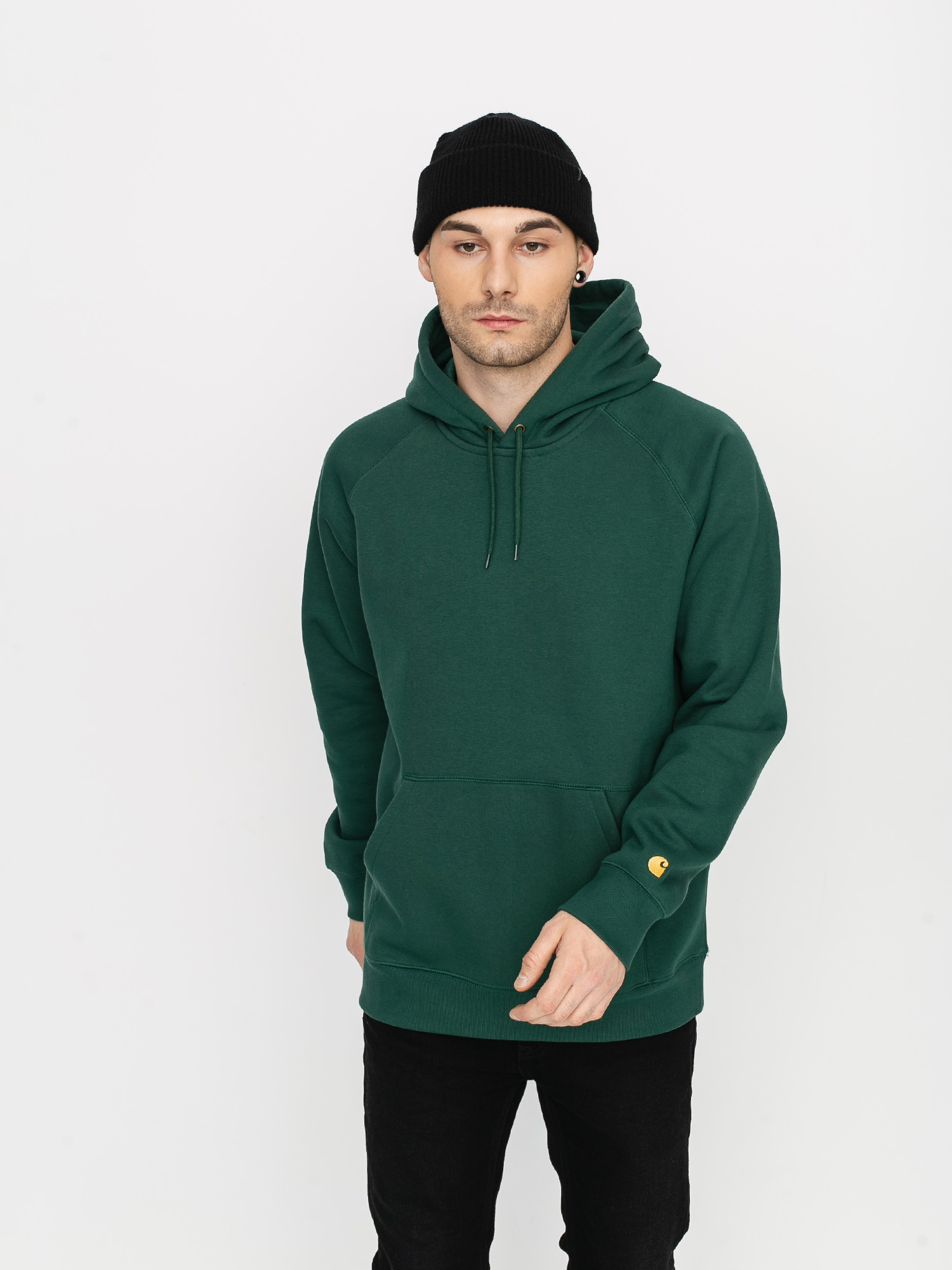 Bluza z kapturem Carhartt WIP Chase HD (treehouse/gold)