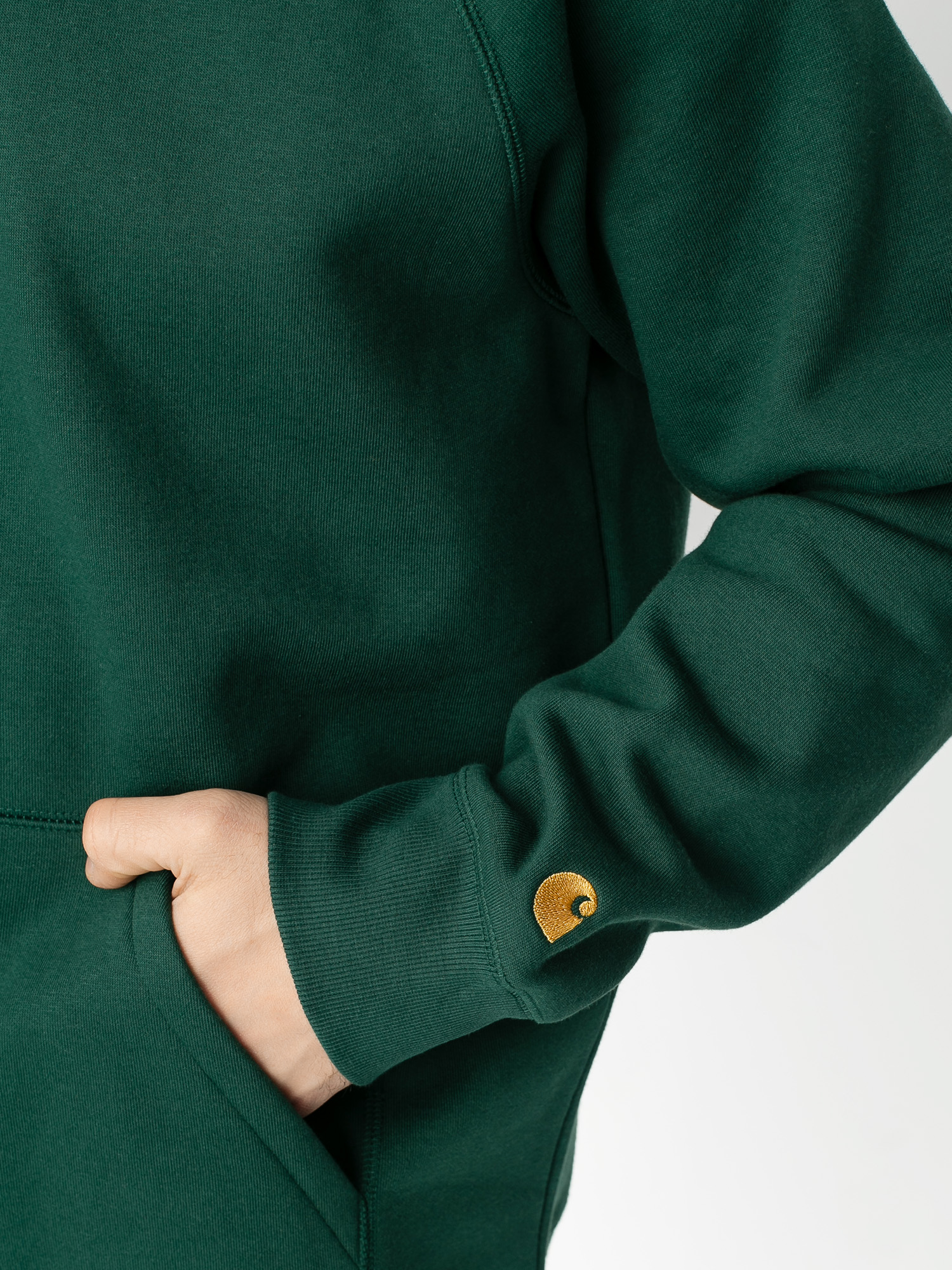 Bluza z kapturem Carhartt WIP Chase HD (treehouse/gold)