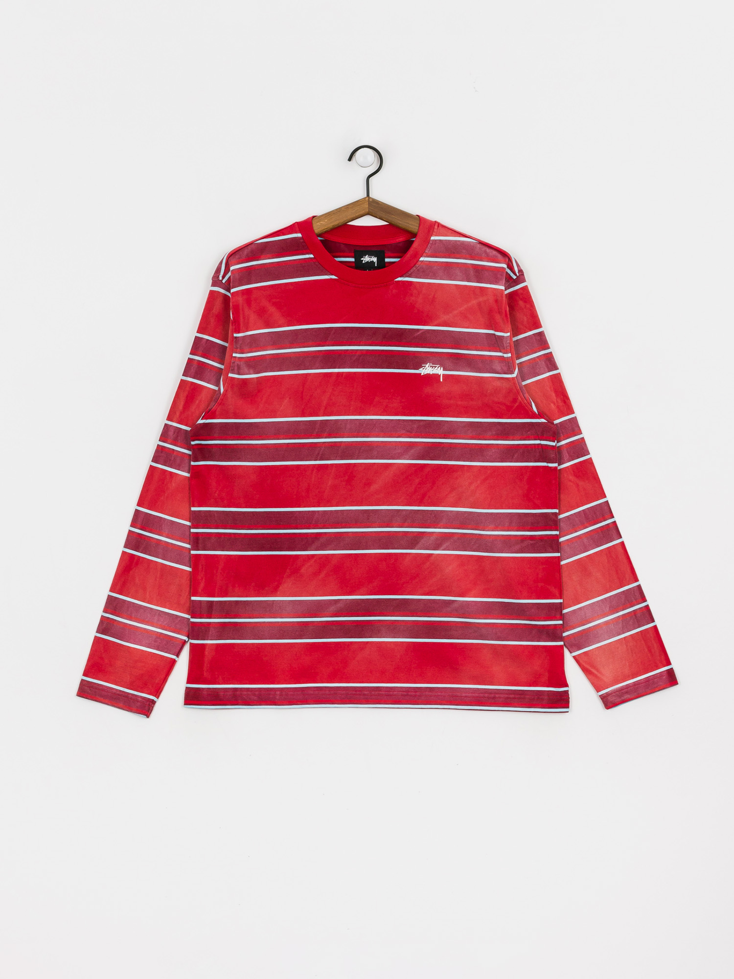 Longsleeve Stussy Bleach Stripe (red)