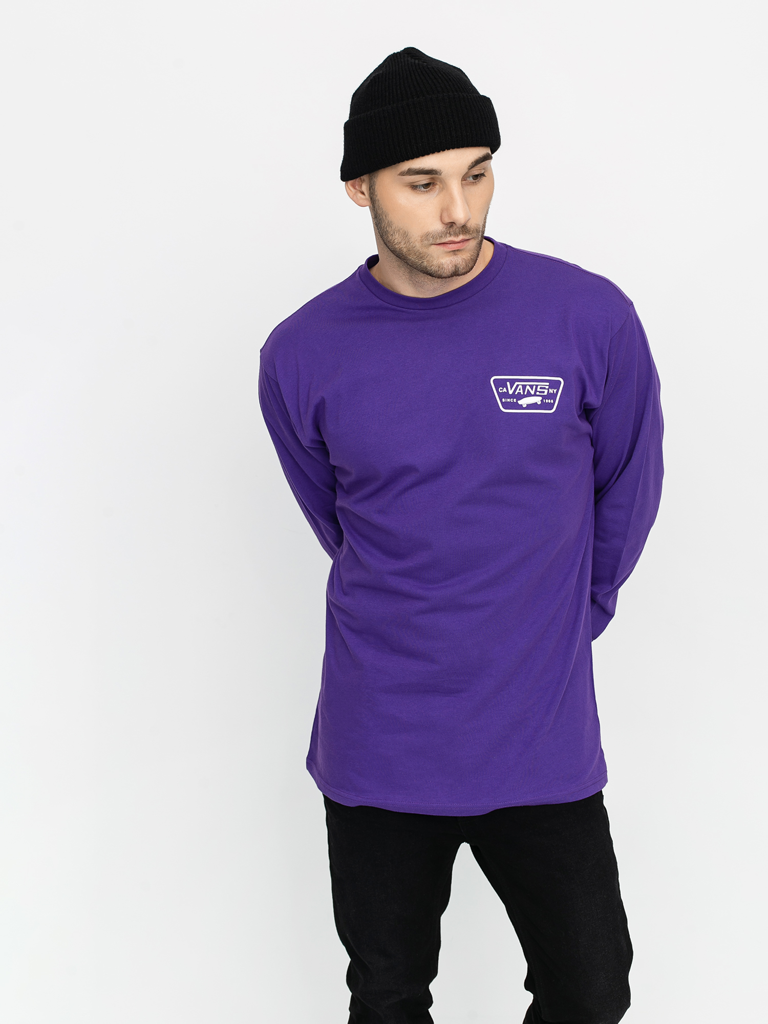 Longsleeve Vans Full Patch Back (heliotrope/white)