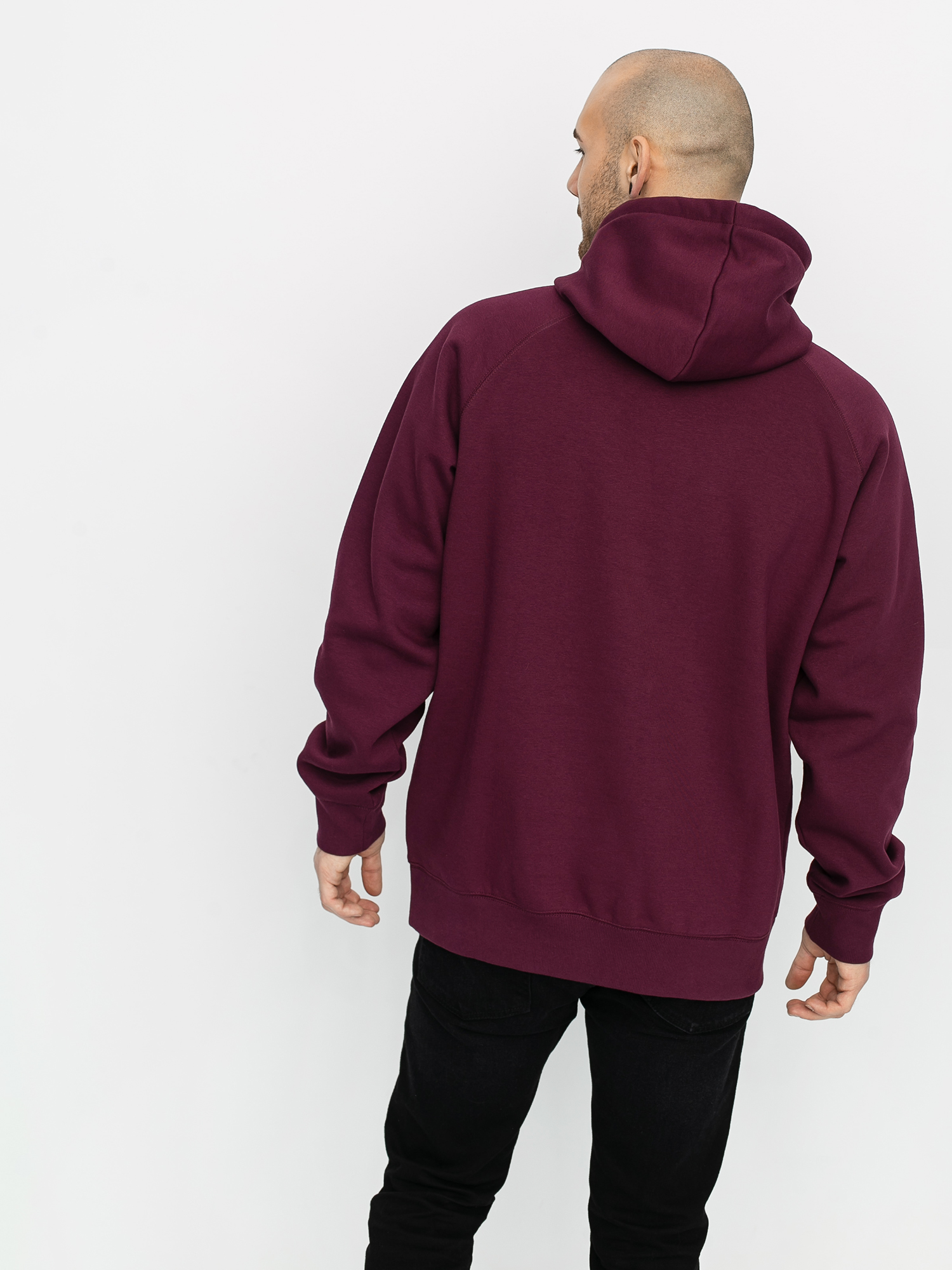 Bluza z kapturem Carhartt WIP Chase HD (shiraz/gold)