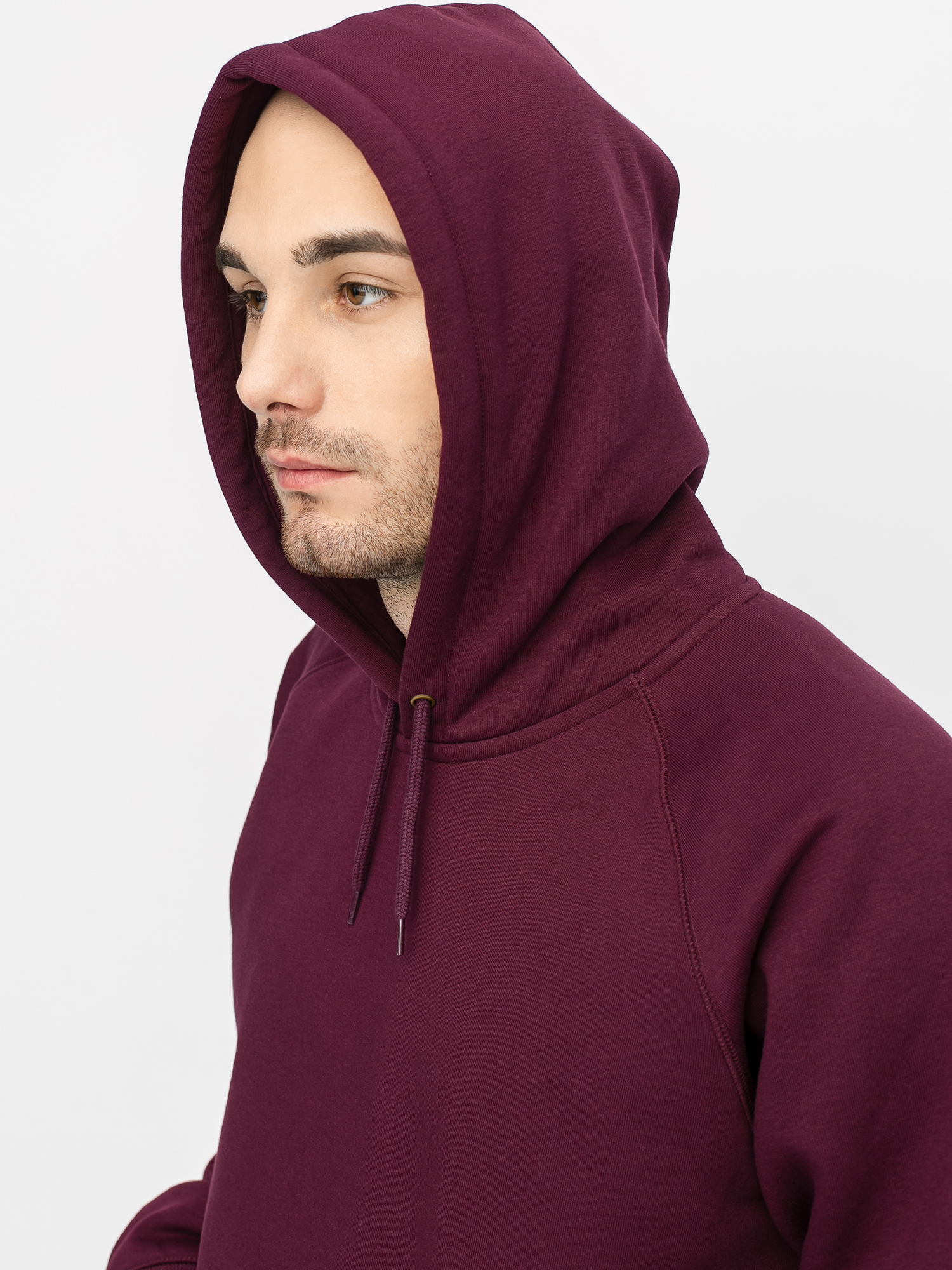 Bluza z kapturem Carhartt WIP Chase HD (shiraz/gold)
