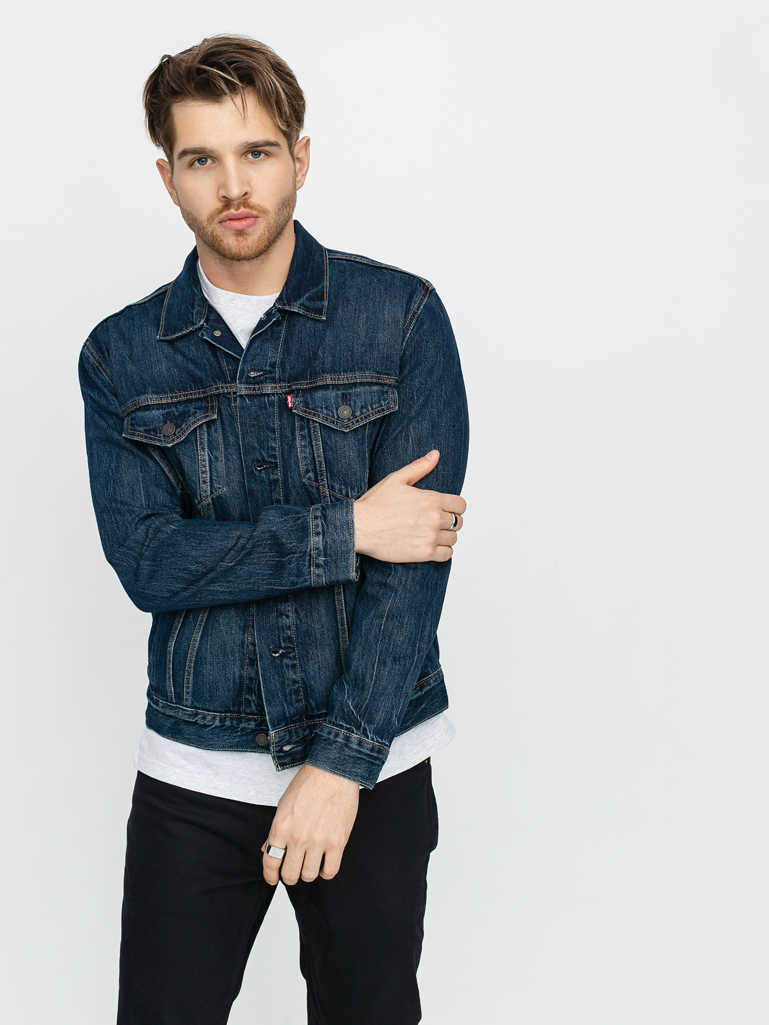 Kurtka Levi's® The Trucker Palmer (med indigo/worn in)