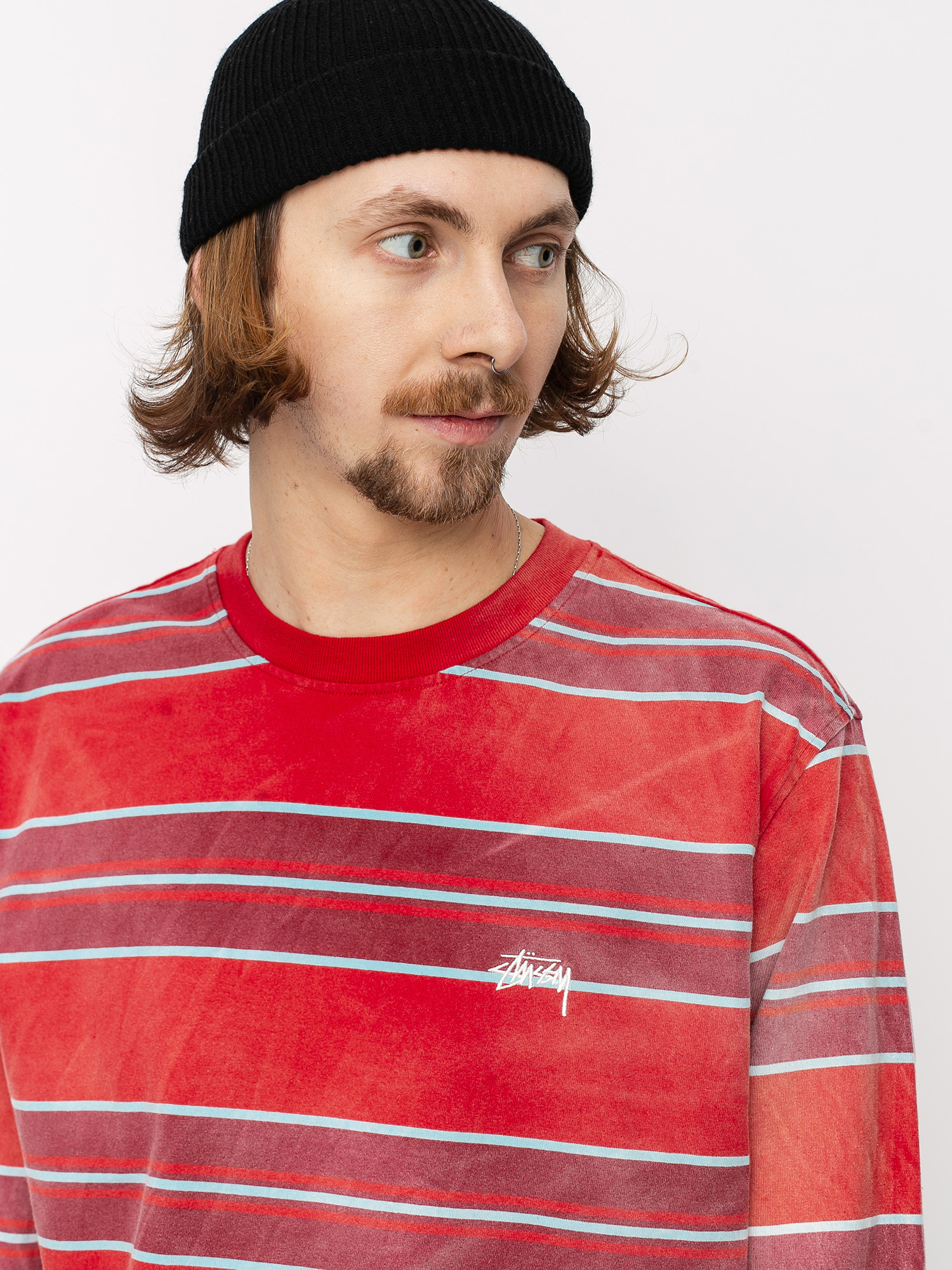 Longsleeve Stussy Bleach Stripe (red)