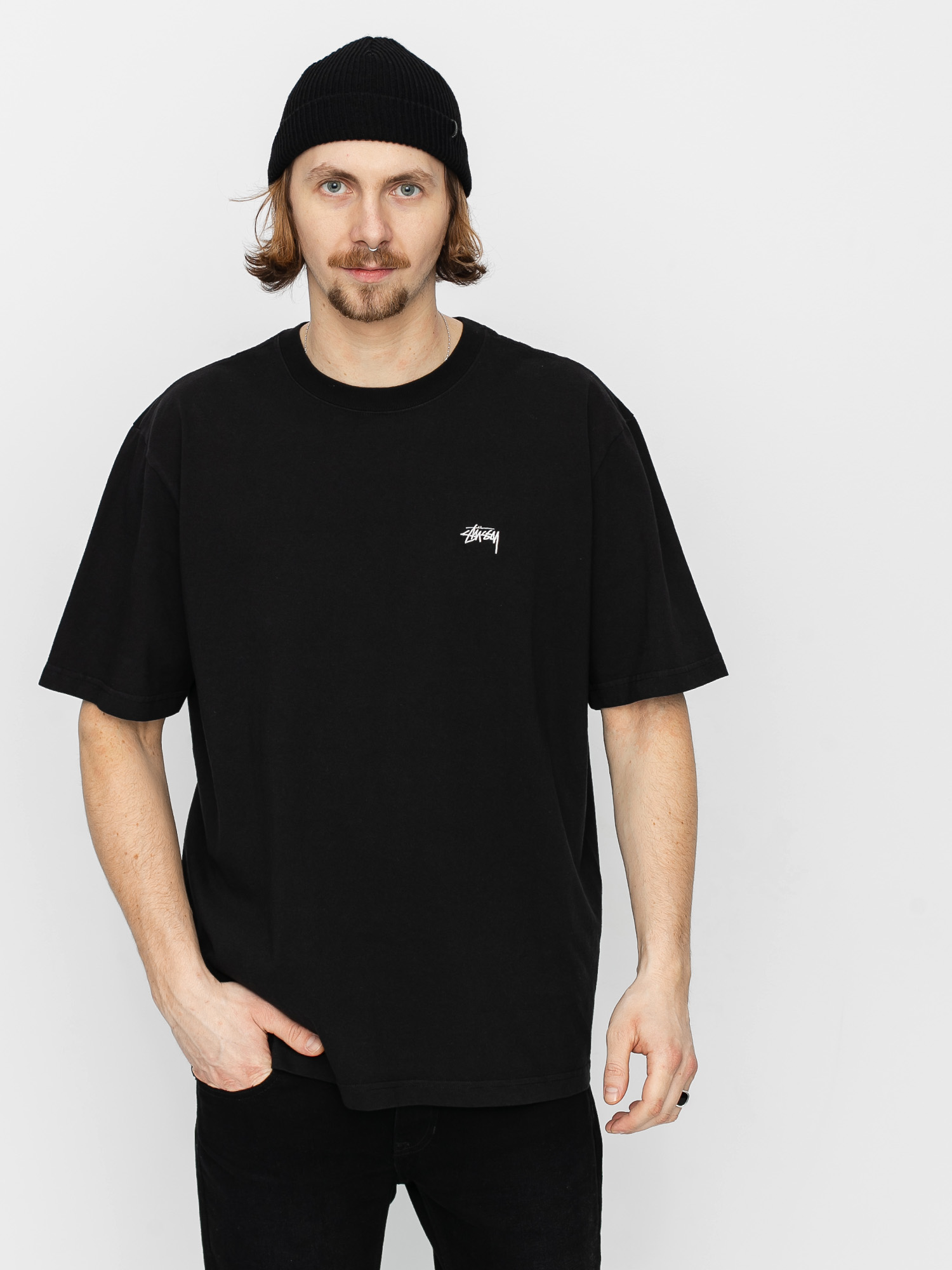 T-shirt Stussy Stock Logo (black)