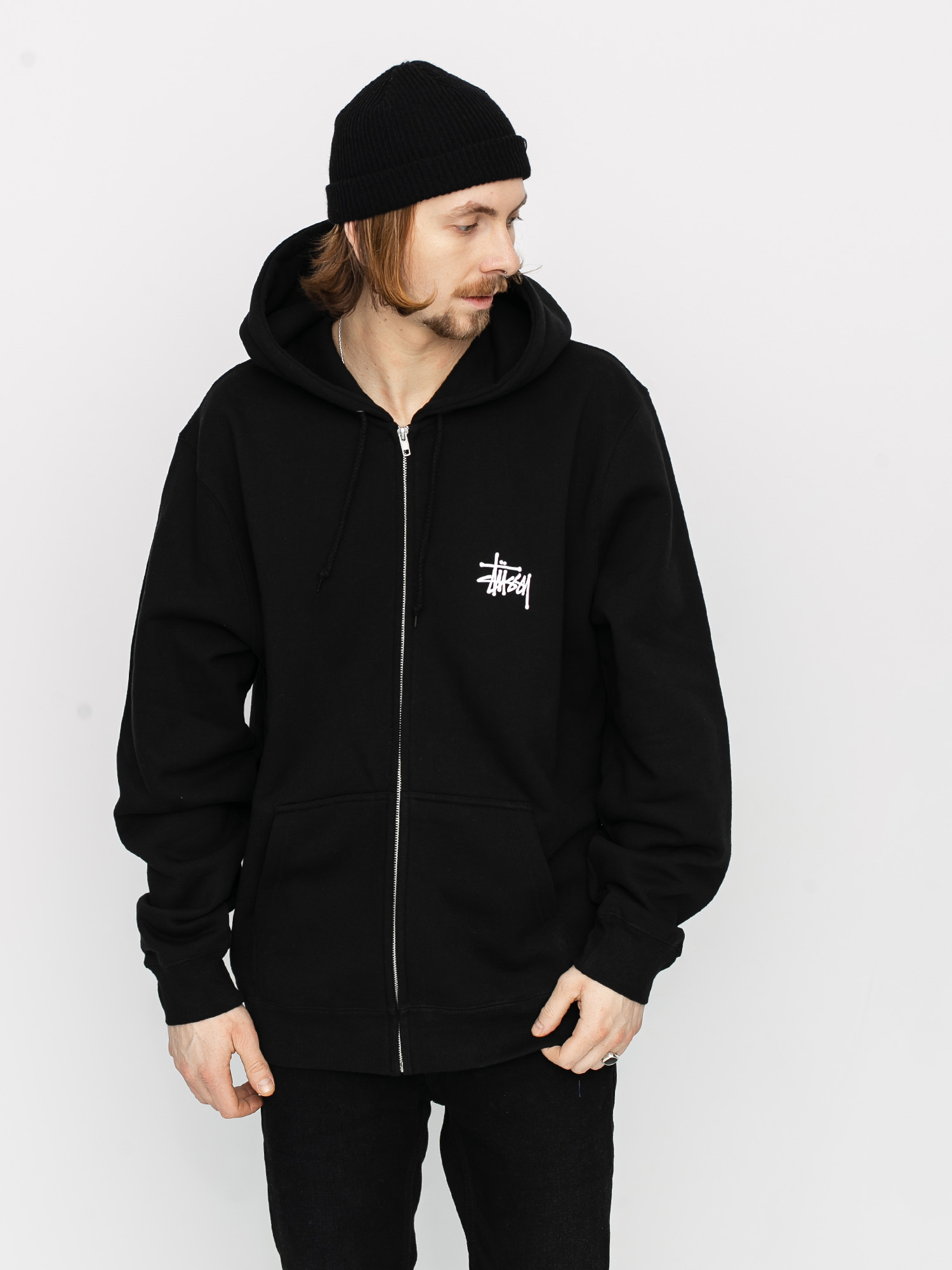 Bluza z kapturem Stussy Basic Stussy ZHD (black)