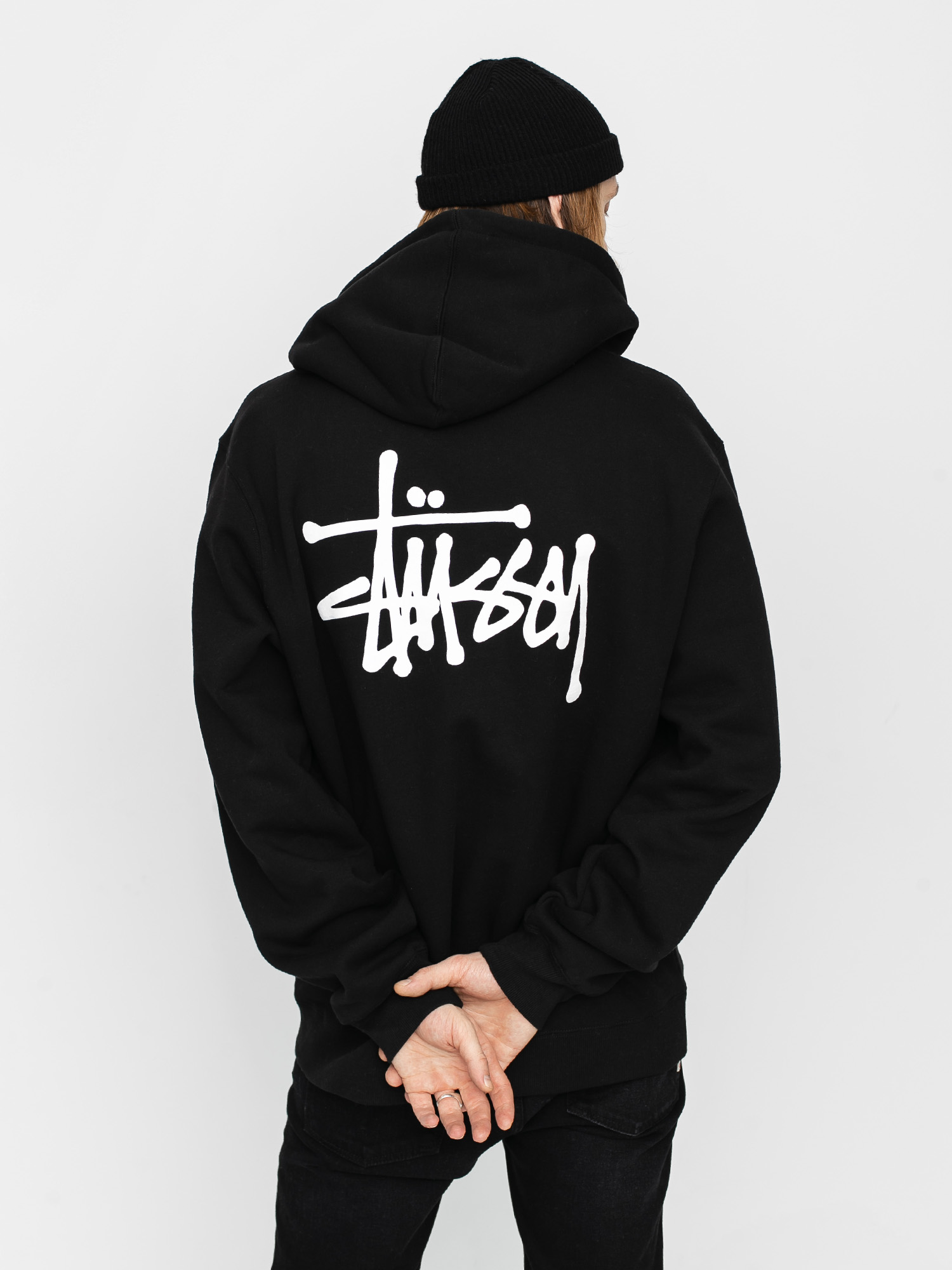 Bluza z kapturem Stussy Basic Stussy ZHD (black)