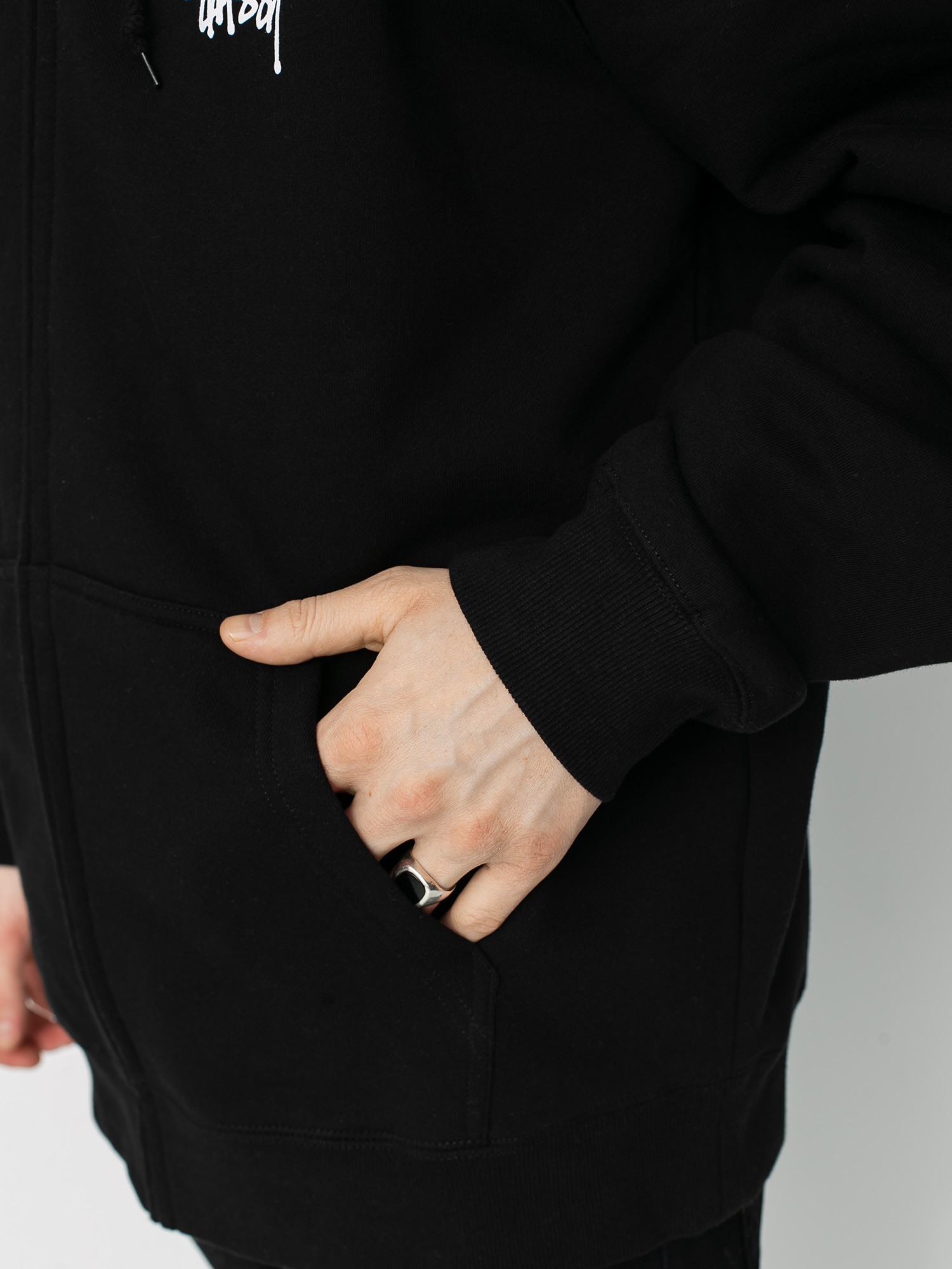 Bluza z kapturem Stussy Basic Stussy ZHD (black)