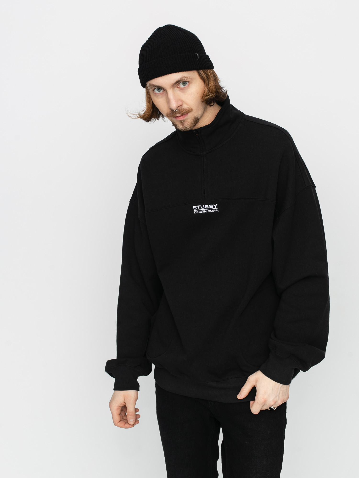 Bluza Stussy Mock Neck (black)