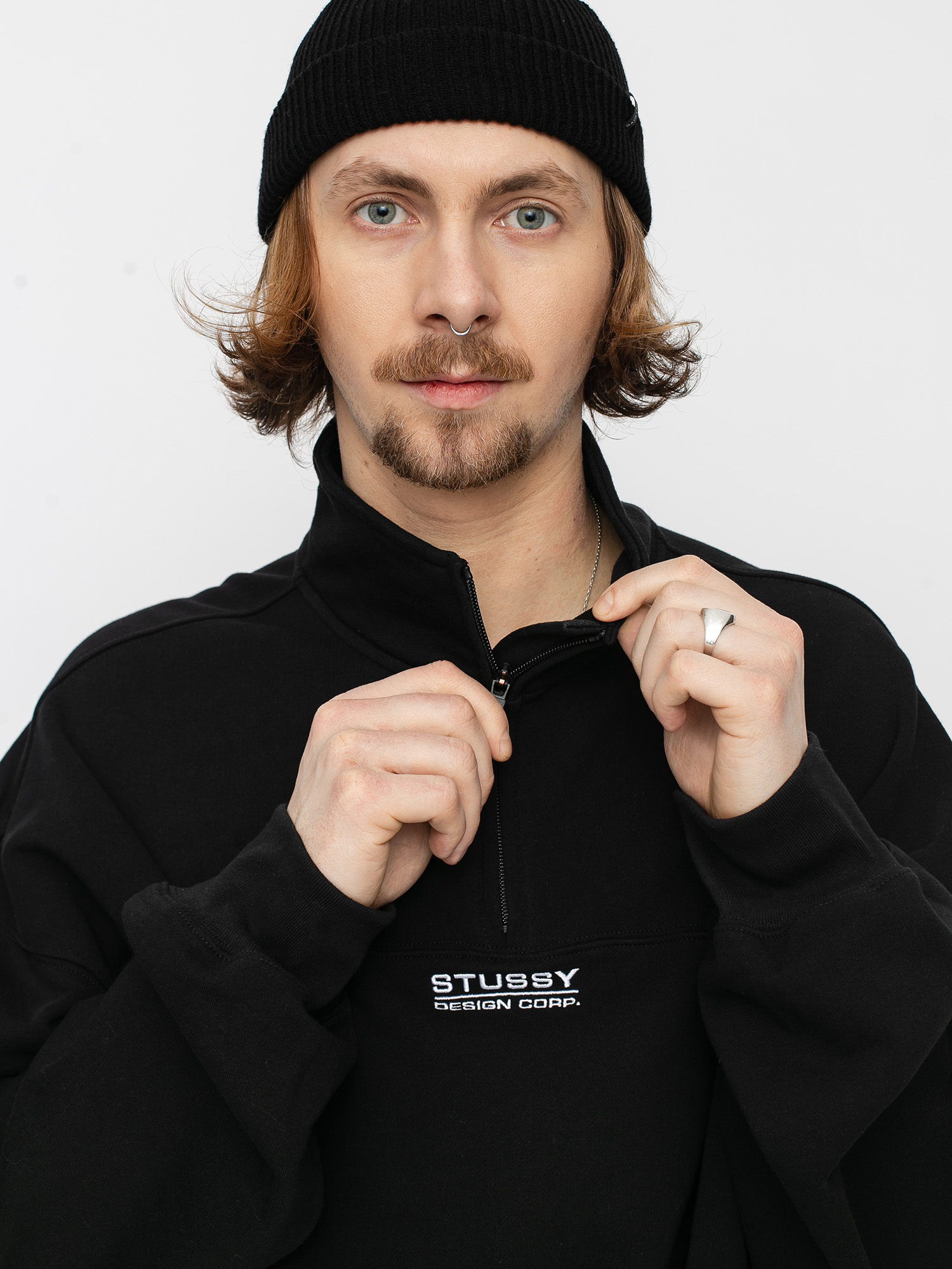Bluza Stussy Mock Neck (black)