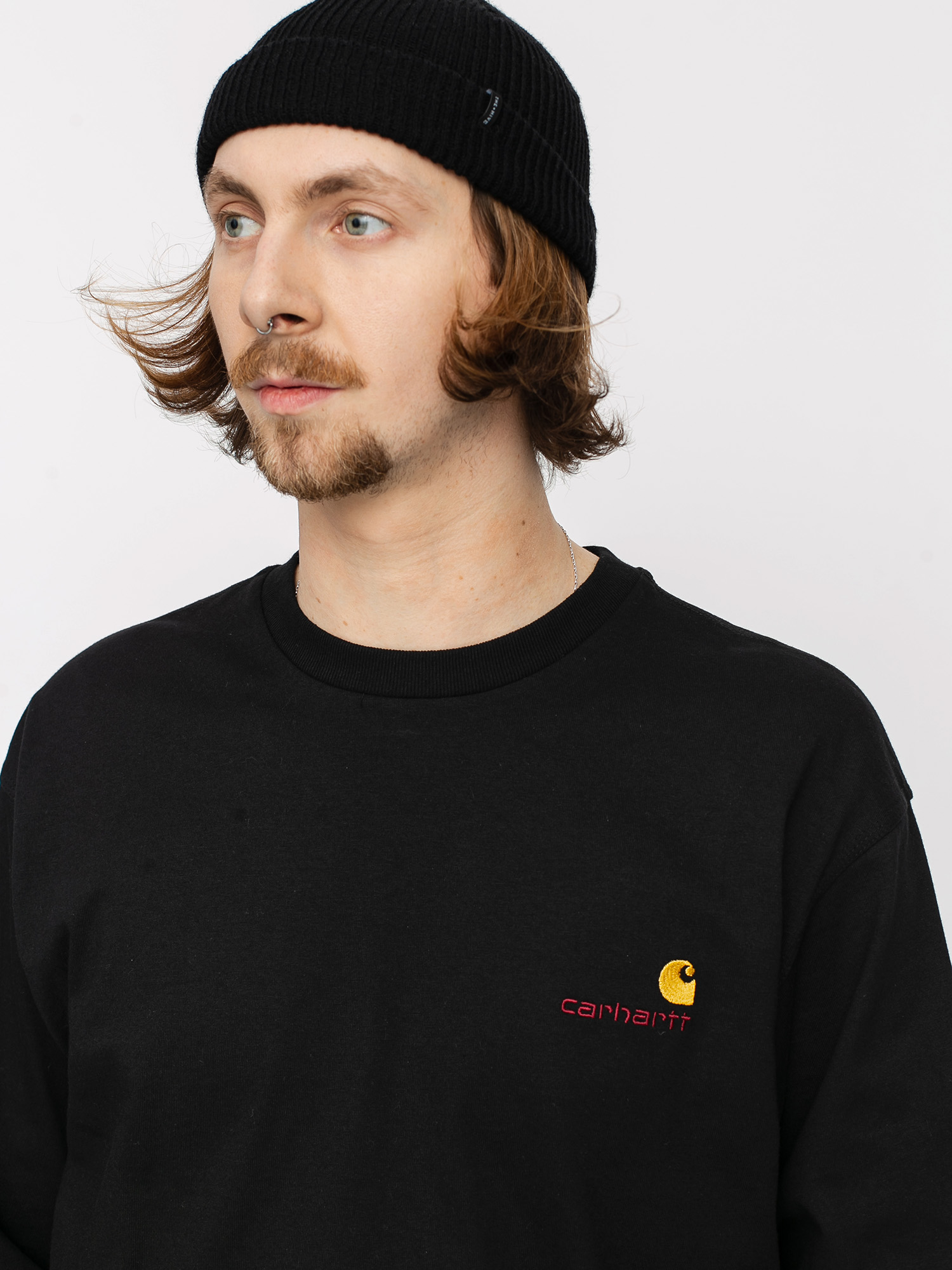 Longsleeve Carhartt WIP American Script (black)