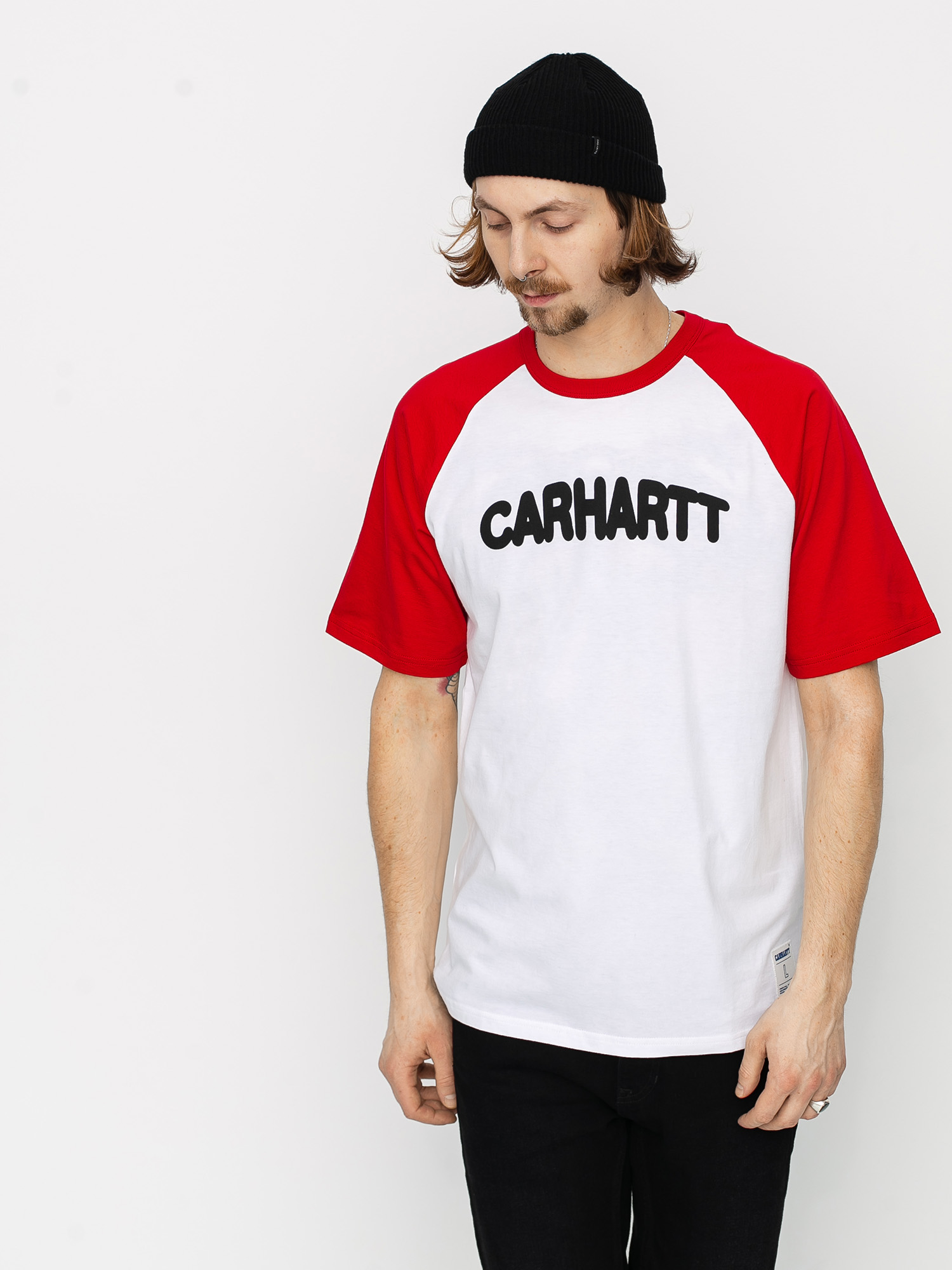 T-shirt Carhartt WIP Acre Script (white/etna red/black)