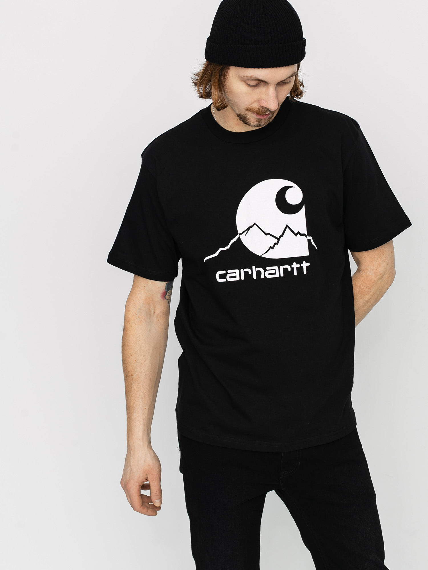 T-shirt Carhartt WIP Outdoor C czarny (black/white)